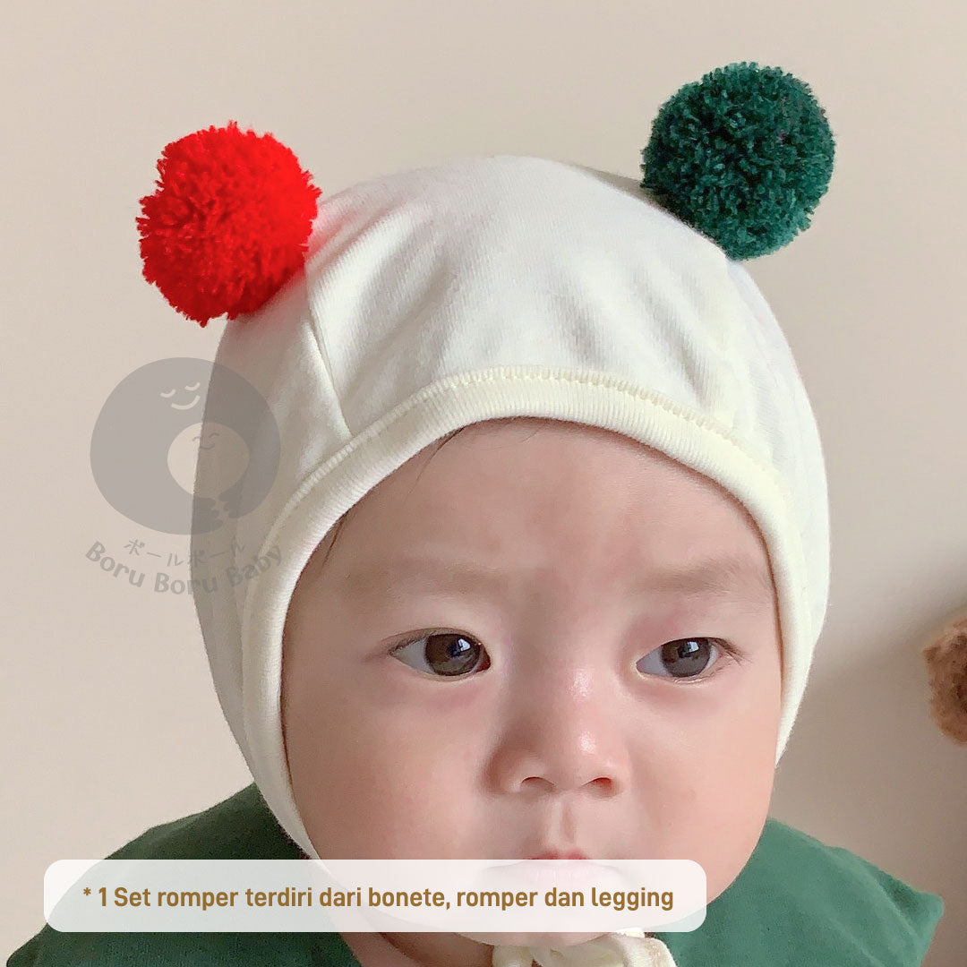 Baju bayi natal - Christmas Elf romper - kostum natal bayi