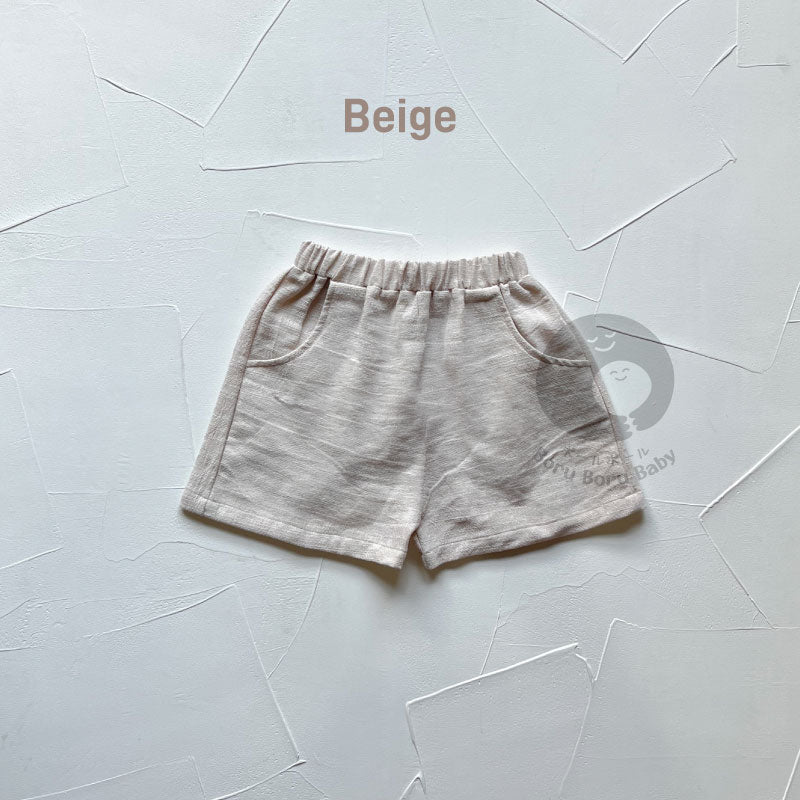 Baby Basic Short Pants - Celana Pendek Bayi Unisex - Celana Linen Bayi