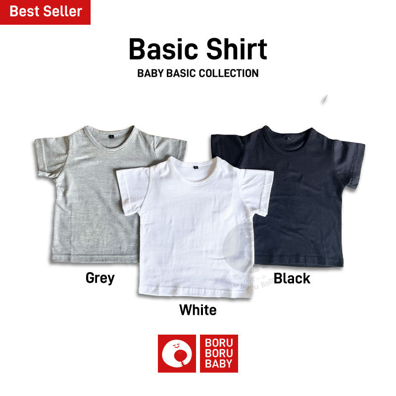 Simple basic top - Kaos atasan bayi - Tshirt bayi polos