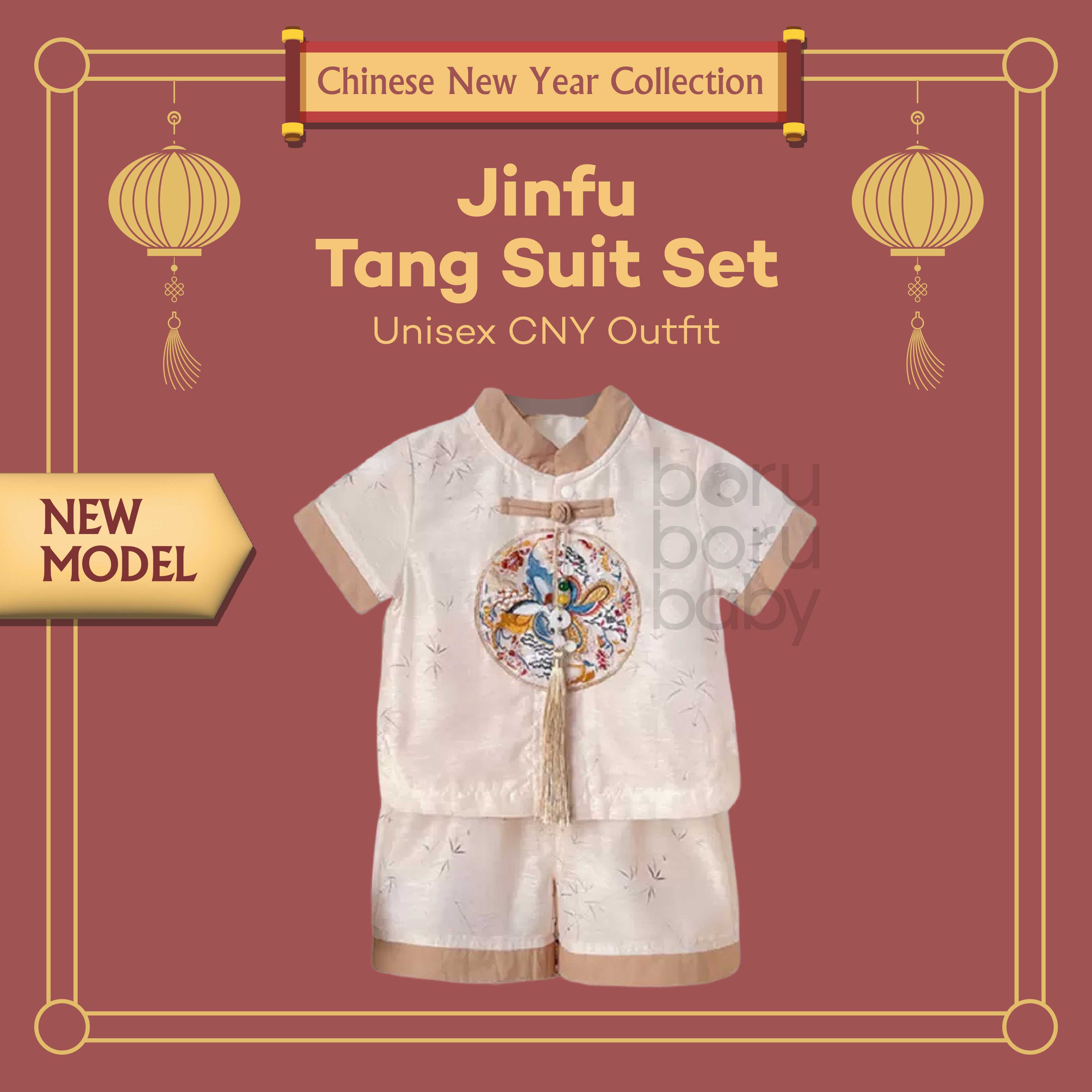 Jinfu Shirt Set Imlek - Baju celana set chinese new year - kimono anak Sinchia