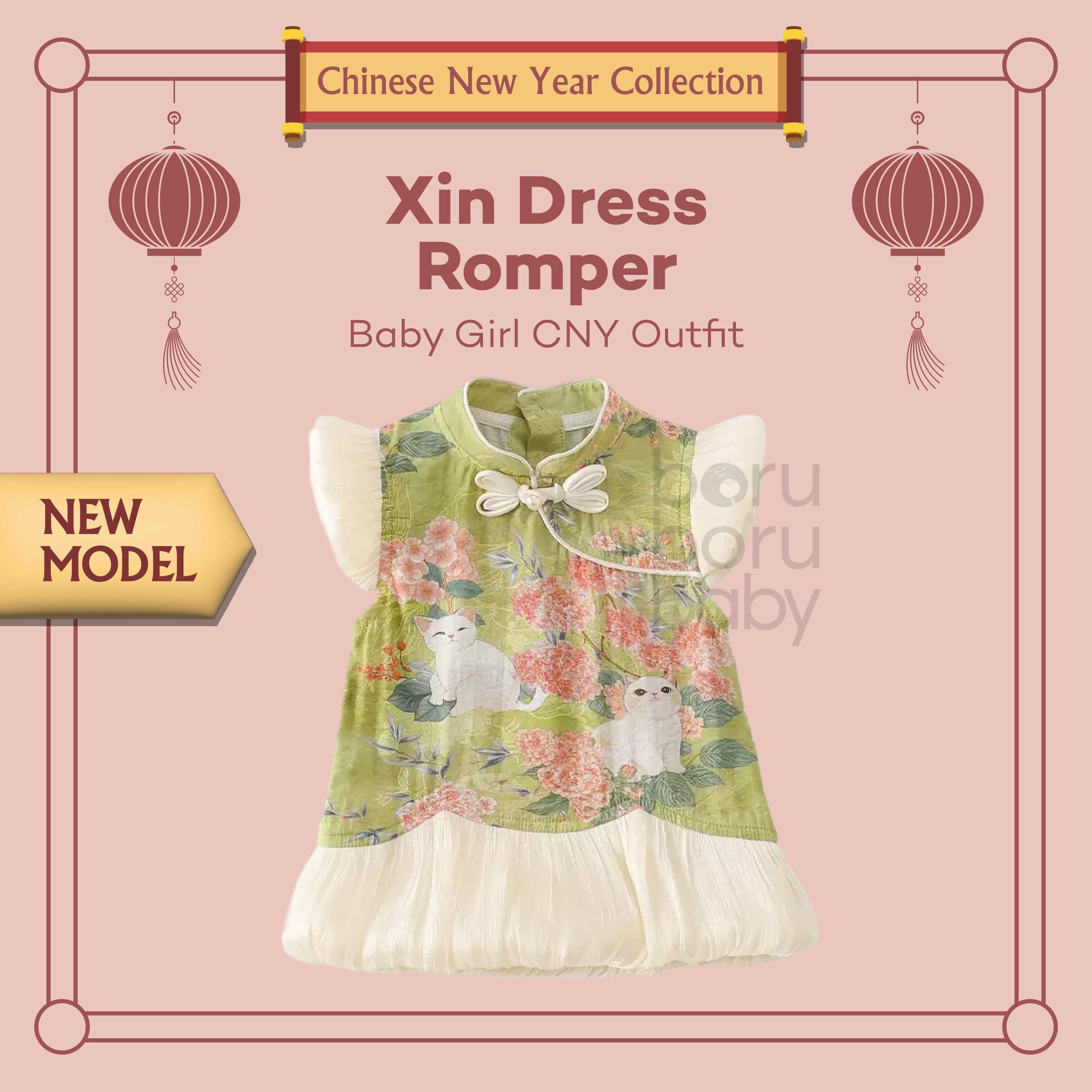 Xin Dress Imlek - Baju rok bayi chinese new year - Dress anak Sinchia