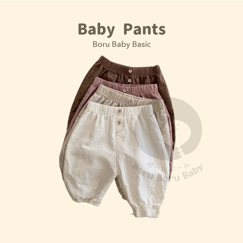 Baby Basic Pants - Celana Bayi Unisex - Celana Linen Bayi