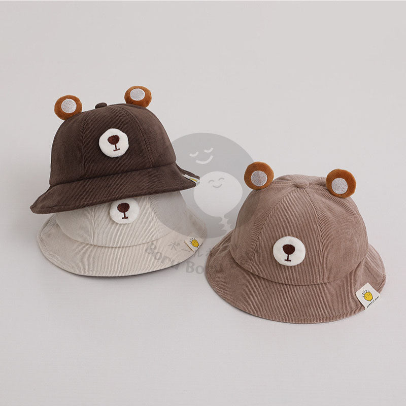 TOPI BAYI LUCU - BEAR BUCKET HAT V2 -  TOPI BAYI 3D - BUCKET HAT BABY UNISEX