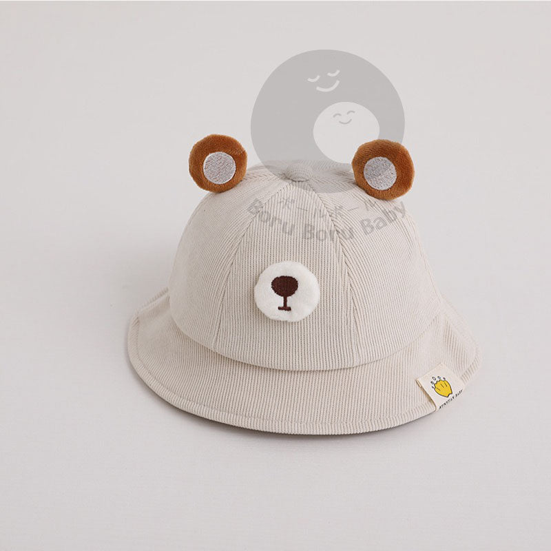 TOPI BAYI LUCU - BEAR BUCKET HAT V2 -  TOPI BAYI 3D - BUCKET HAT BABY UNISEX