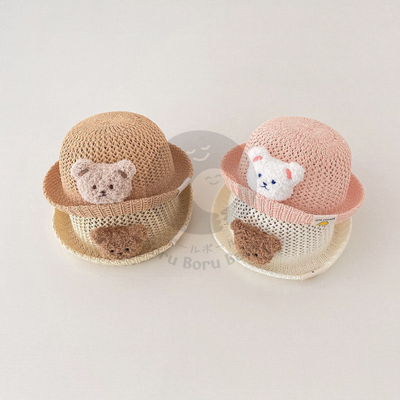 TOPI BAYI LUCU - POLAR BEAR BUCKET HAT -  TOPI BAYI 3D - BUCKET HAT BABY UNISEX