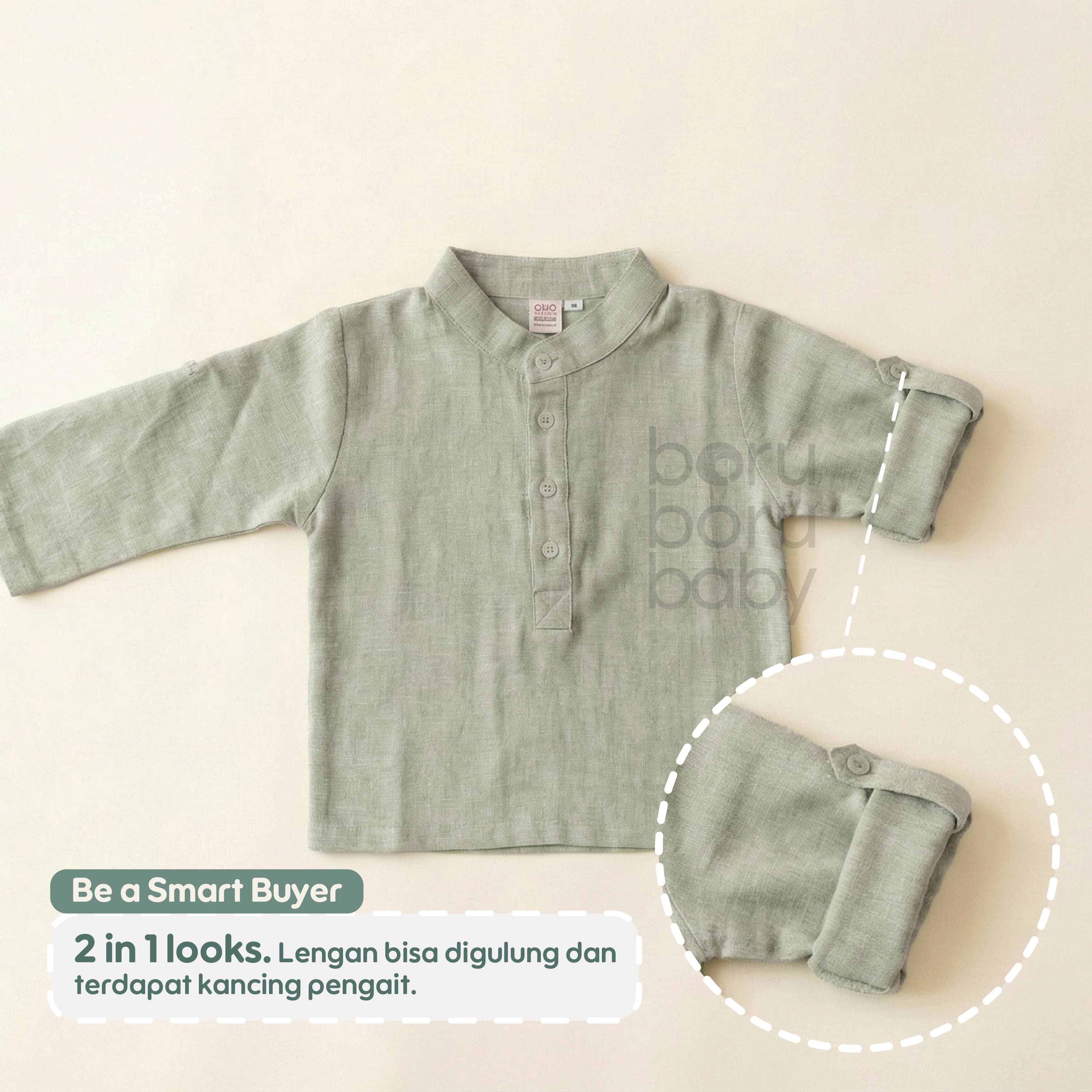 Baju Bayi Muslim Paket - Zayan Baju Koko Set - Kemeja Celana Casual