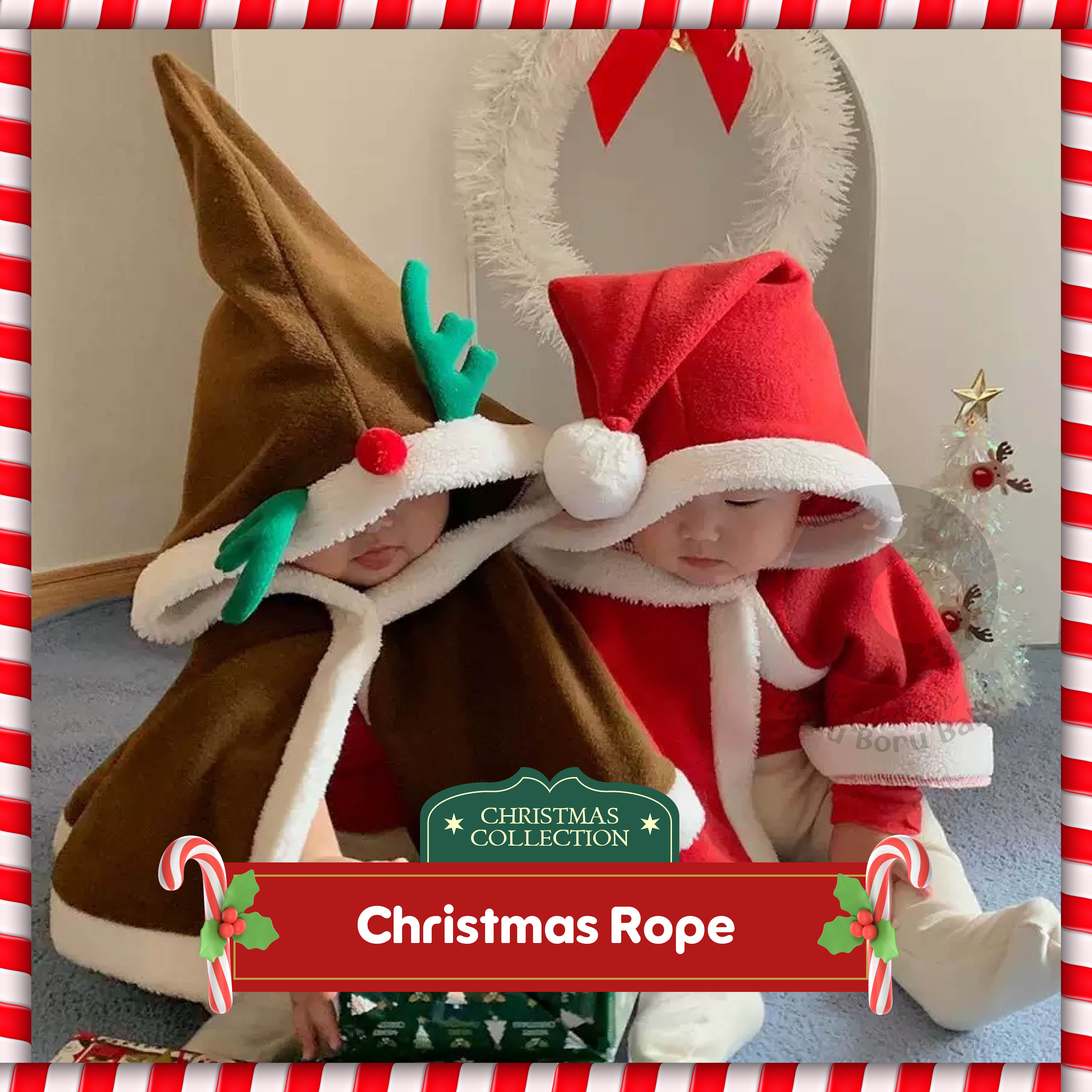 Baju bayi natal - Christmas Rope  - kostum natal bayi
