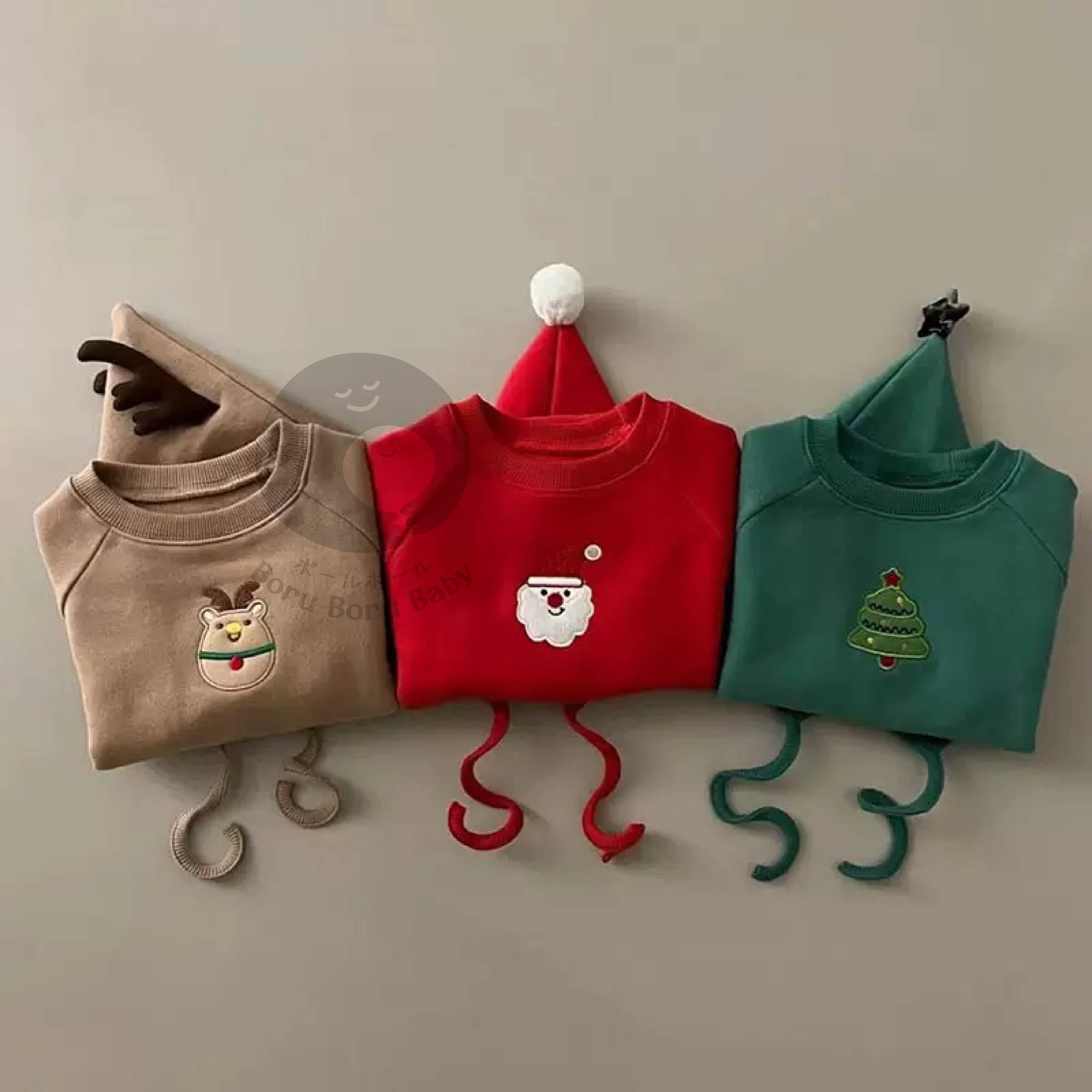 Baju bayi natal - Rudolf Sweater - kostum natal bayi