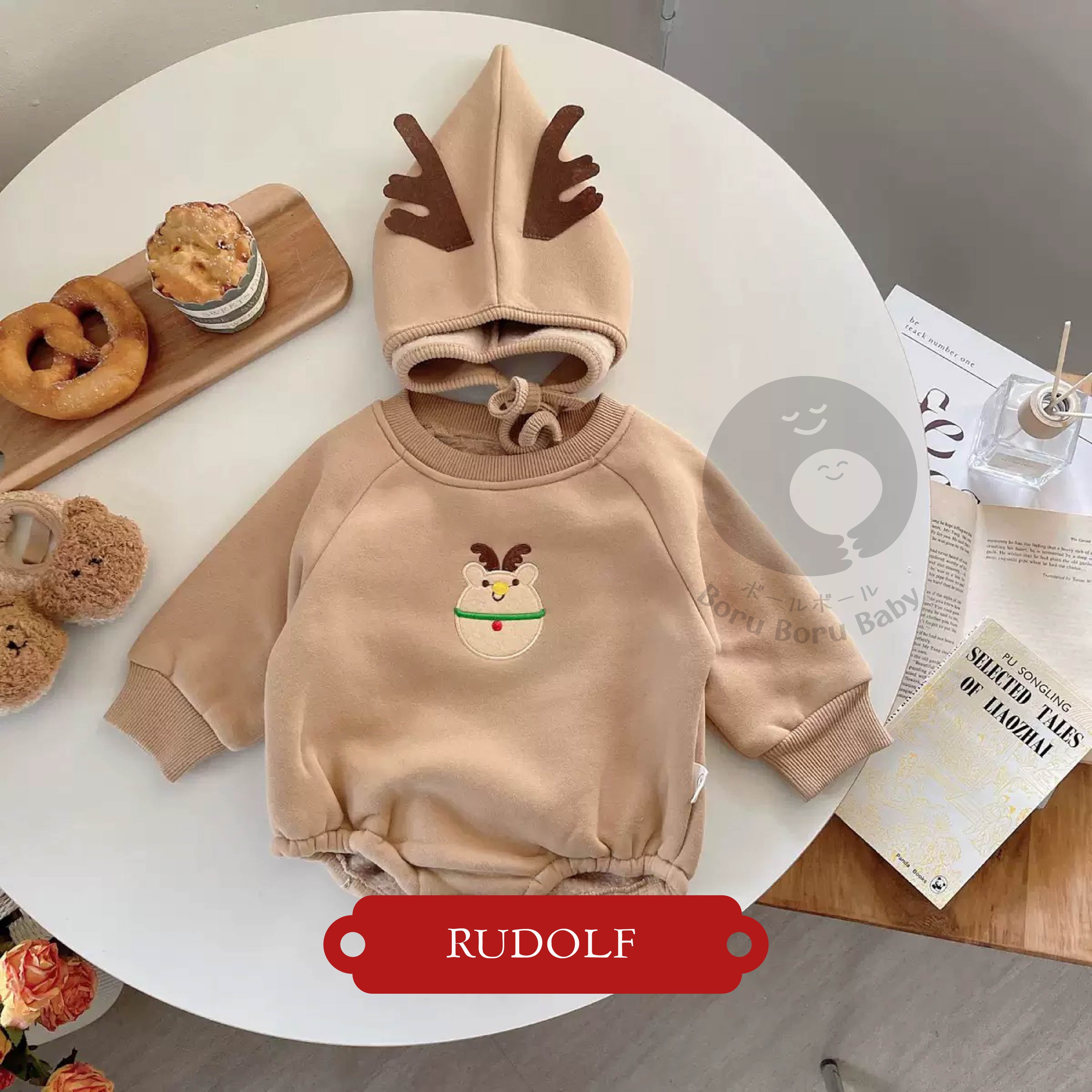 Baju bayi natal - Rudolf Sweater - kostum natal bayi