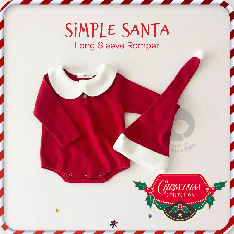 Baju bayi natal - Christmas Santa Long Sleeve - kostum natal bayi