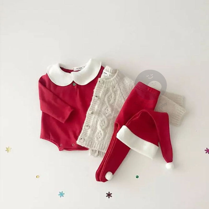 Baju bayi natal - Christmas Santa Long Sleeve - kostum natal bayi