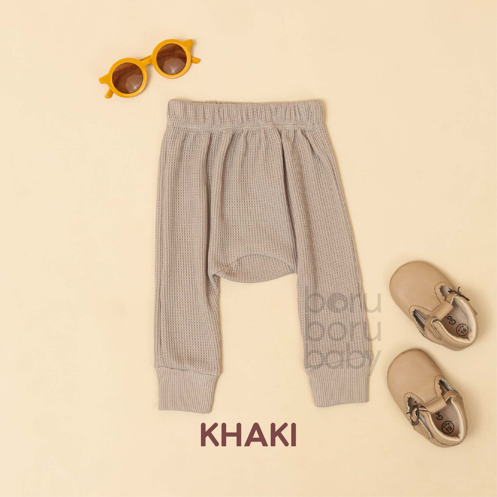 Legging Waffle Unisex - Celana Bayi Newborn - Celana Waffle Stretch Newborn