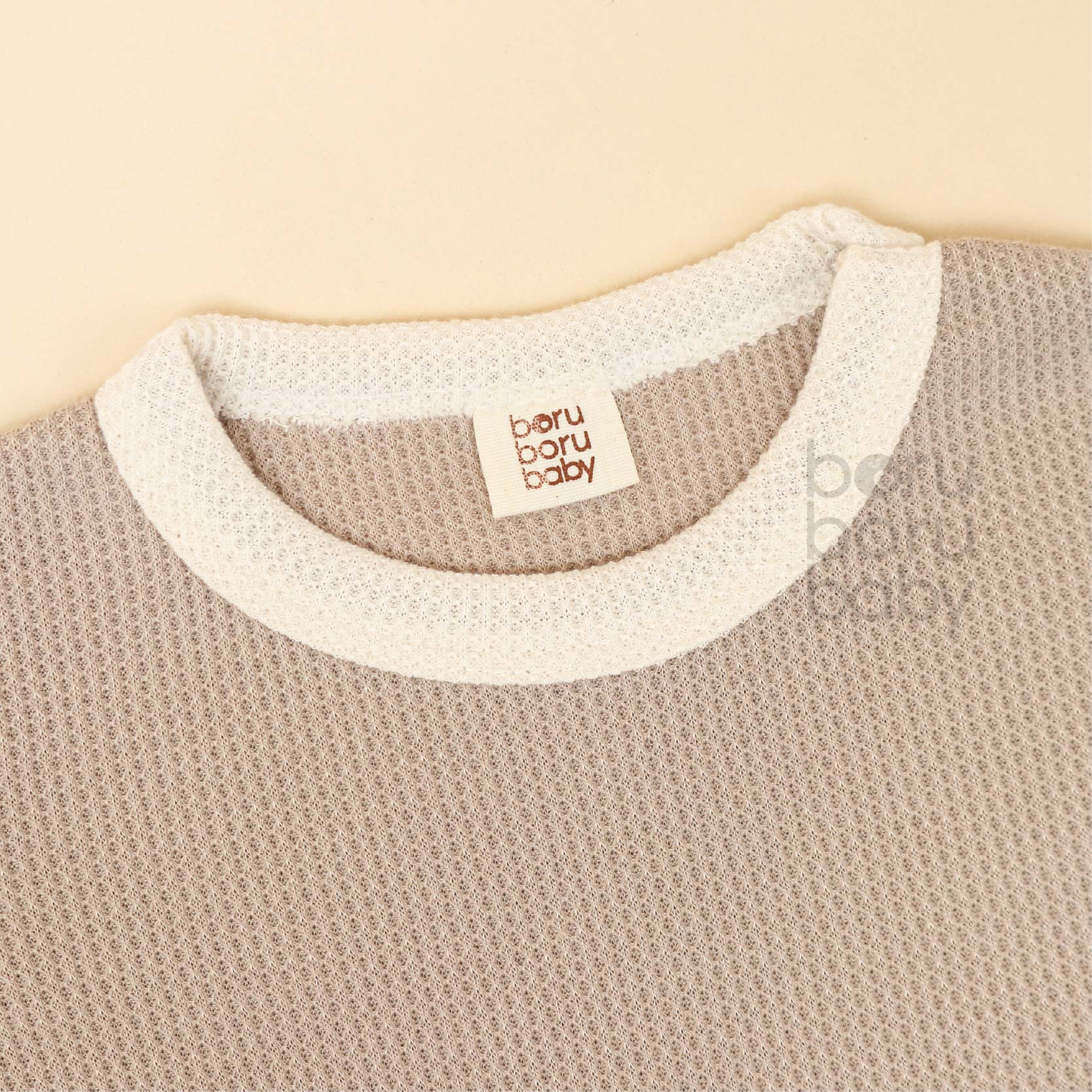 Shirt Set Waffle Unisex - Baju Celana Bayi Waffle - Paket Kaos celana anak