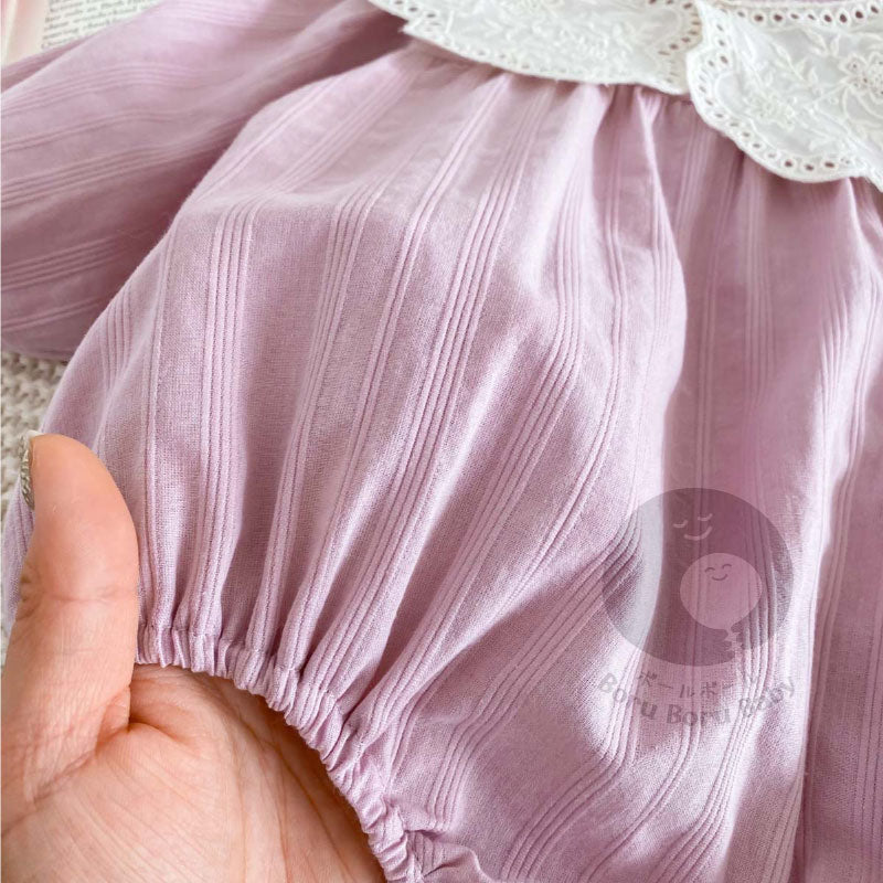 Coraline Baby Girl Romper - Baju Bayi Korean Style - Dress Anak Pink Coral