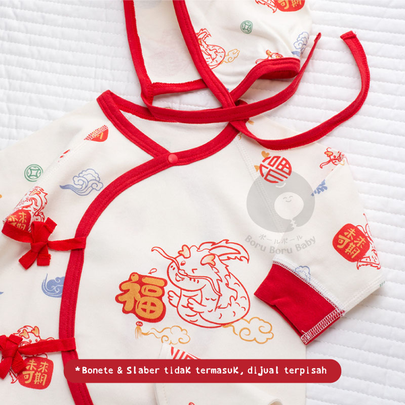 Little Dragon Kimono Romper - Motif Naga Cheongsam