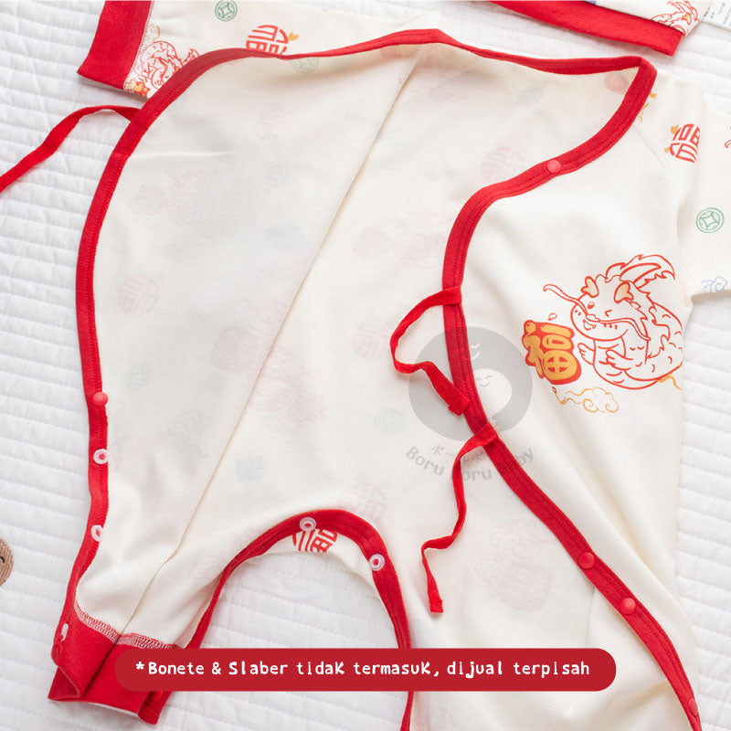 Little Dragon Kimono Romper - Motif Naga Cheongsam