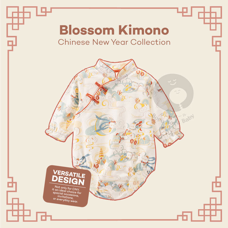 Baju bayi Imlek - Cloud Blossom Kimono - Cheongsam Chinese New Year - Baju Sinchia