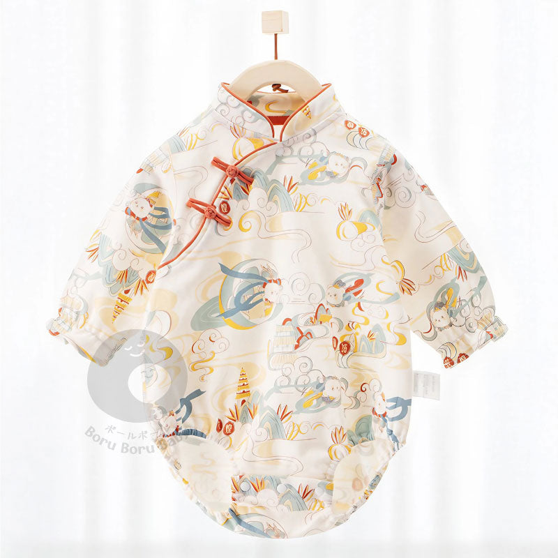 Baju bayi Imlek - Cloud Blossom Kimono - Cheongsam Chinese New Year - Baju Sinchia