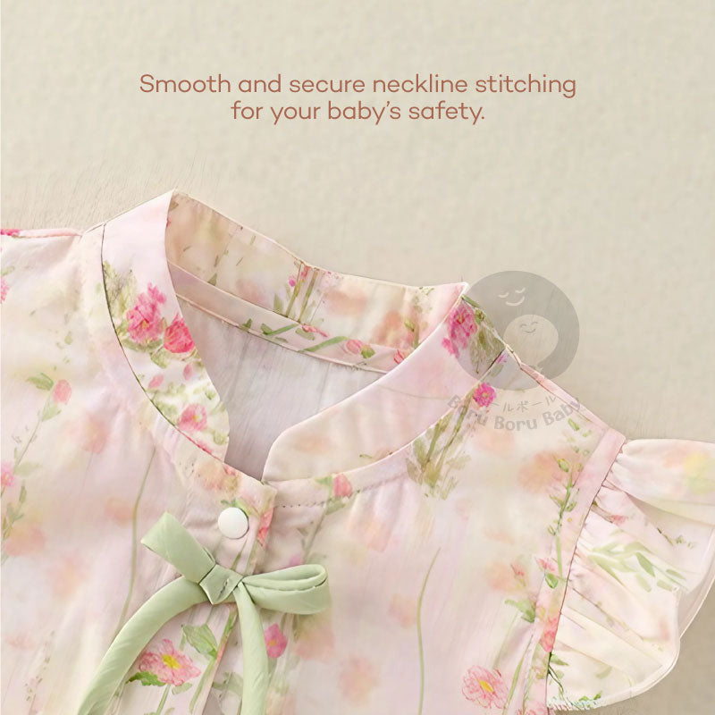 Baju bayi Imlek - Peony Romper - Kimono Chinese New Year - Baju Sinchia