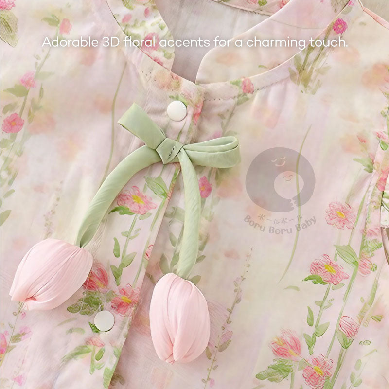 Baju bayi Imlek - Peony Romper - Kimono Chinese New Year - Baju Sinchia