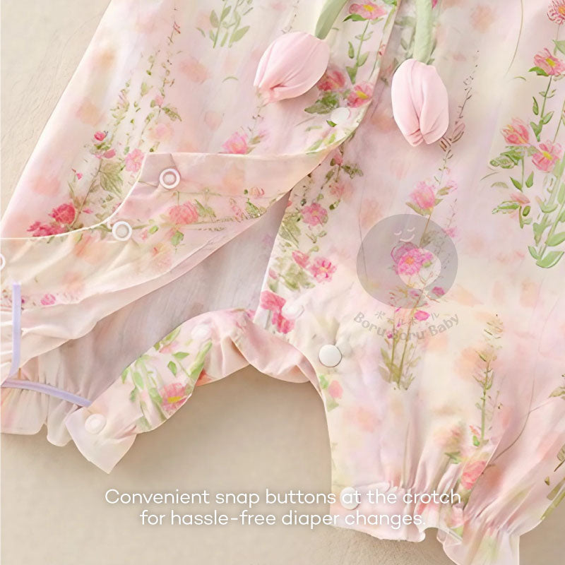 Baju bayi Imlek - Peony Romper - Kimono Chinese New Year - Baju Sinchia