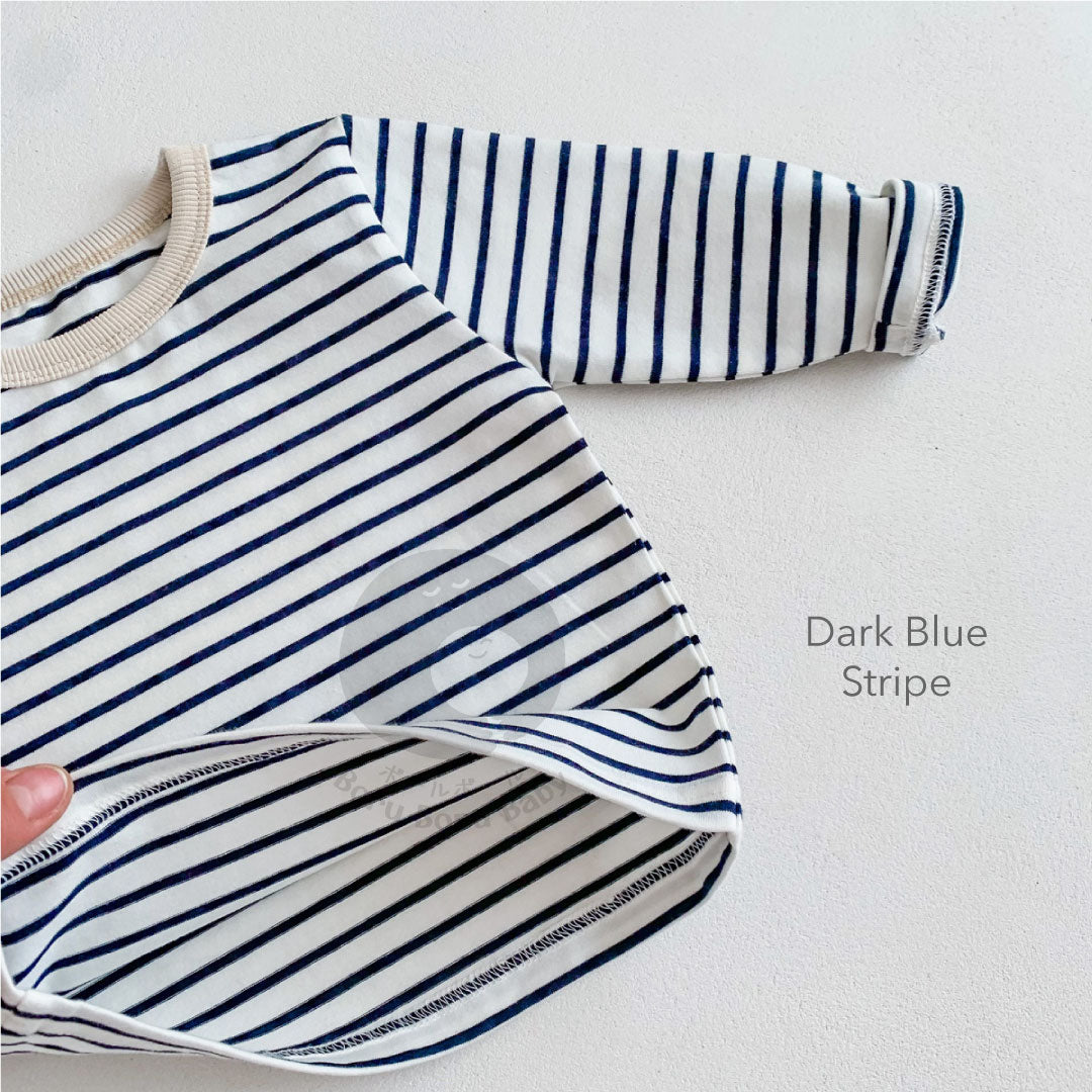 Baby Strip Shirt - Kaos Tangan Panjang Polos Stripe Bayi - Tshirt Long Sleeve Pattern Garis Mix Match