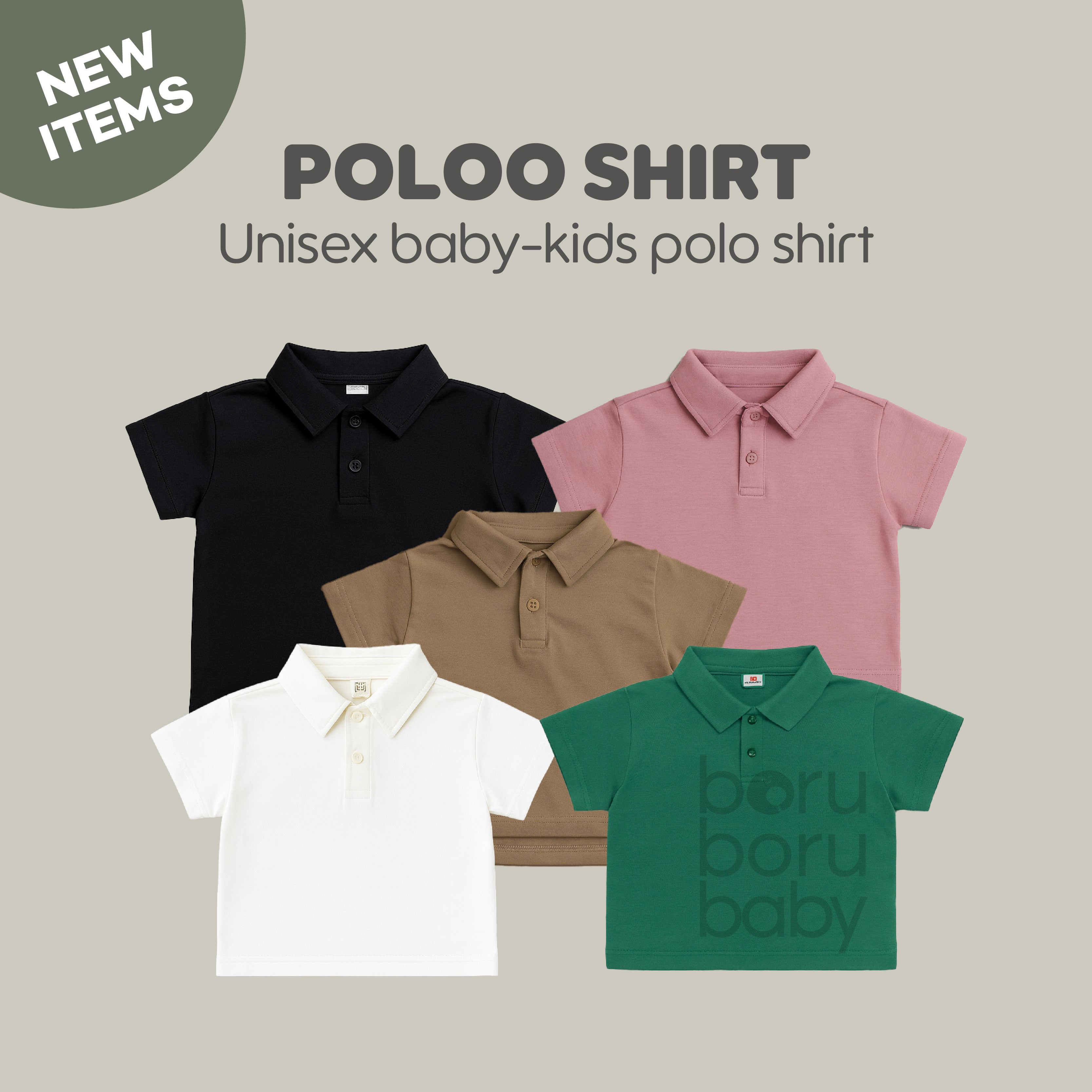 POLOO Tshirt - polo baby kids basic - polo Oversize Shirt anak sport