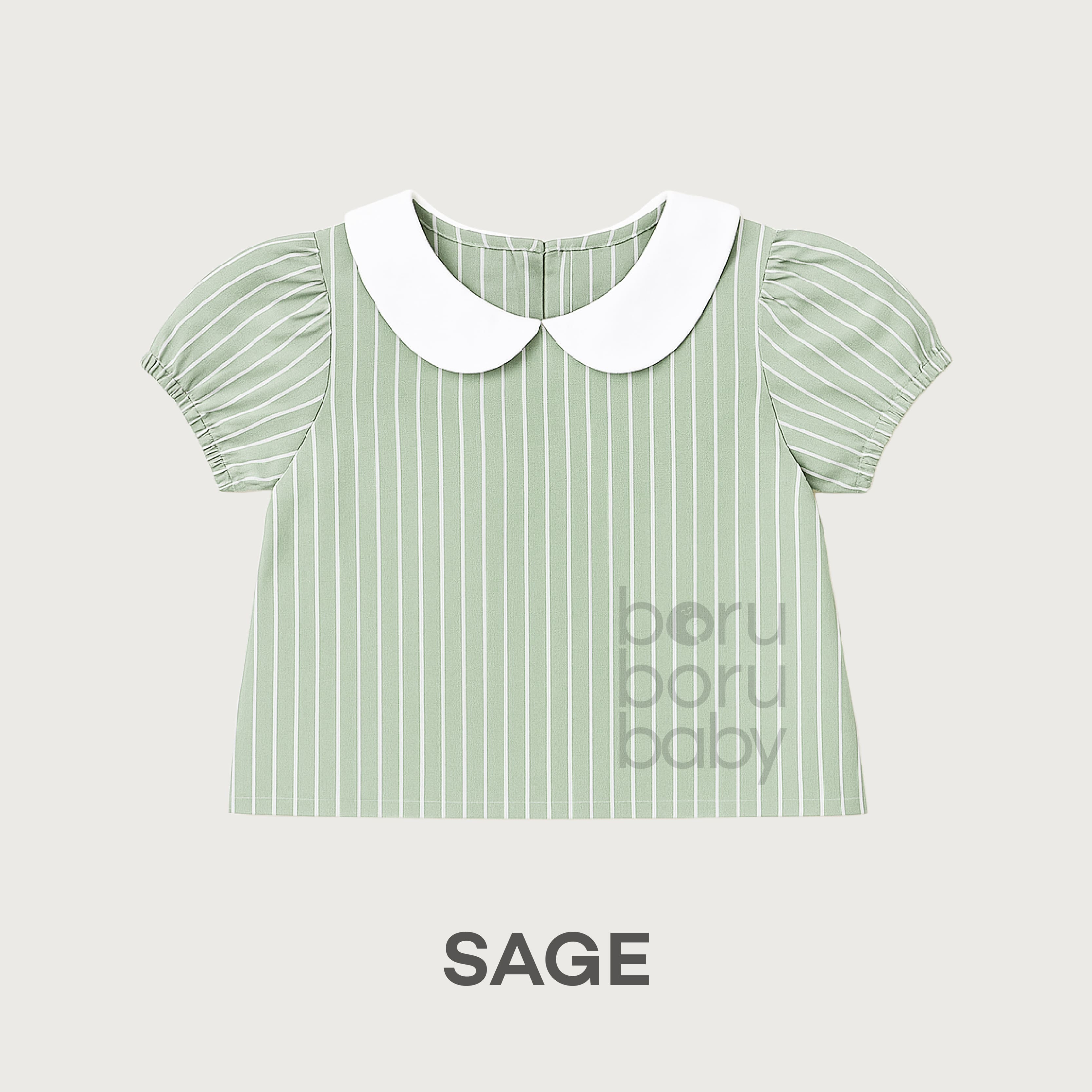 Aiko Blouse Baby Girl - Kemeja Blus Bayi Perempuan - Blouse Anak Kerah Bulat