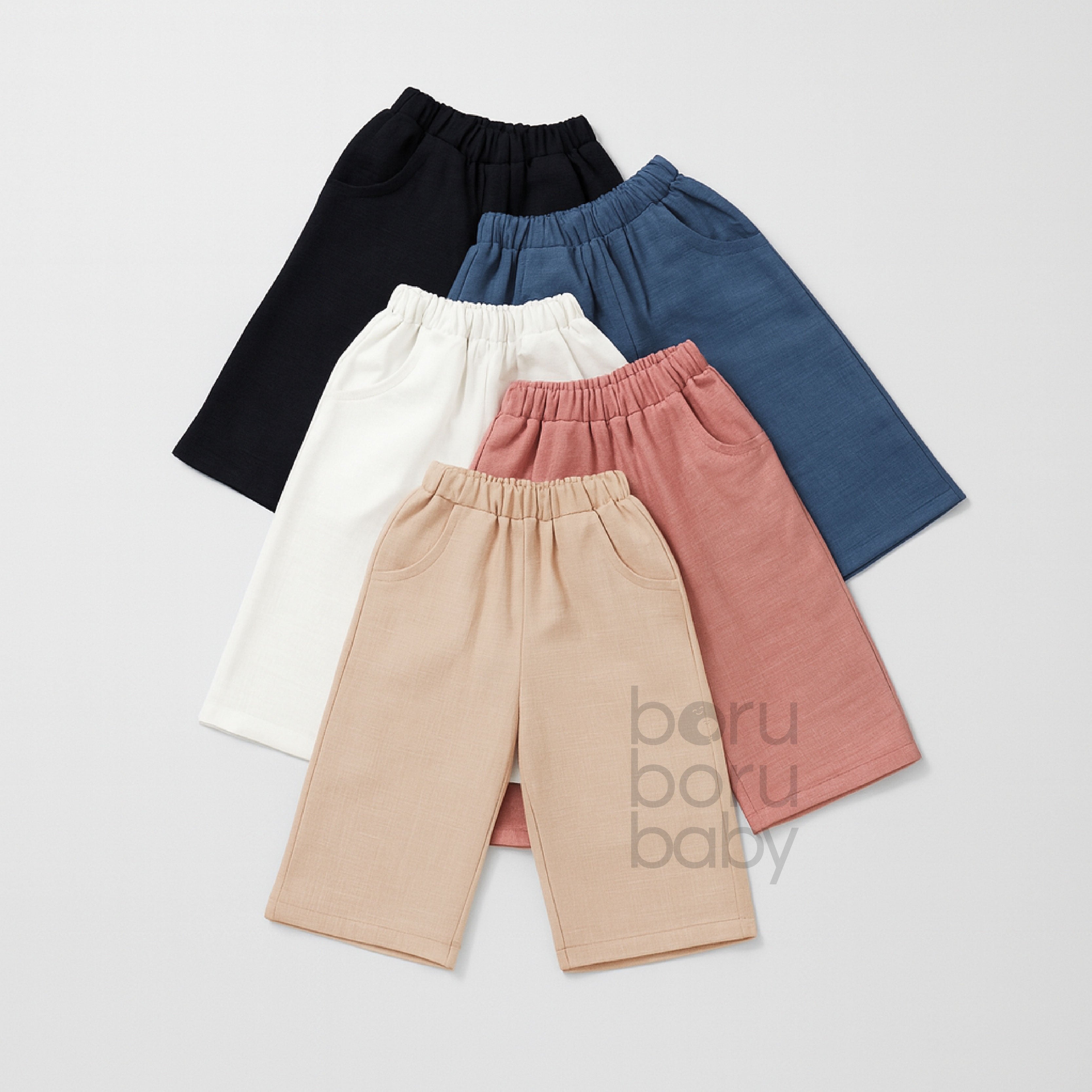 Basic Linen Long Pants - Celana panjang linen bayi & anak - Celana kulot unisex
