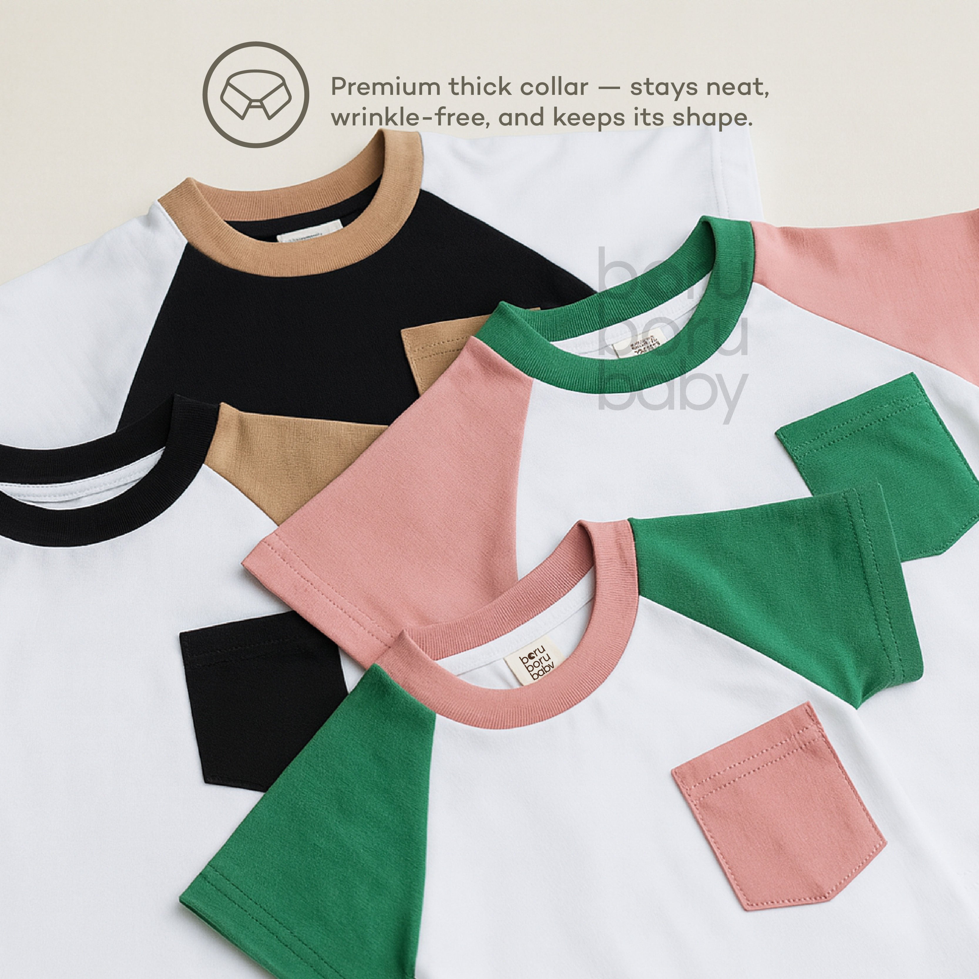 Mimo Raglan Tshirt - Kaos kombinasi basic bayi & anak - Oversize shirt