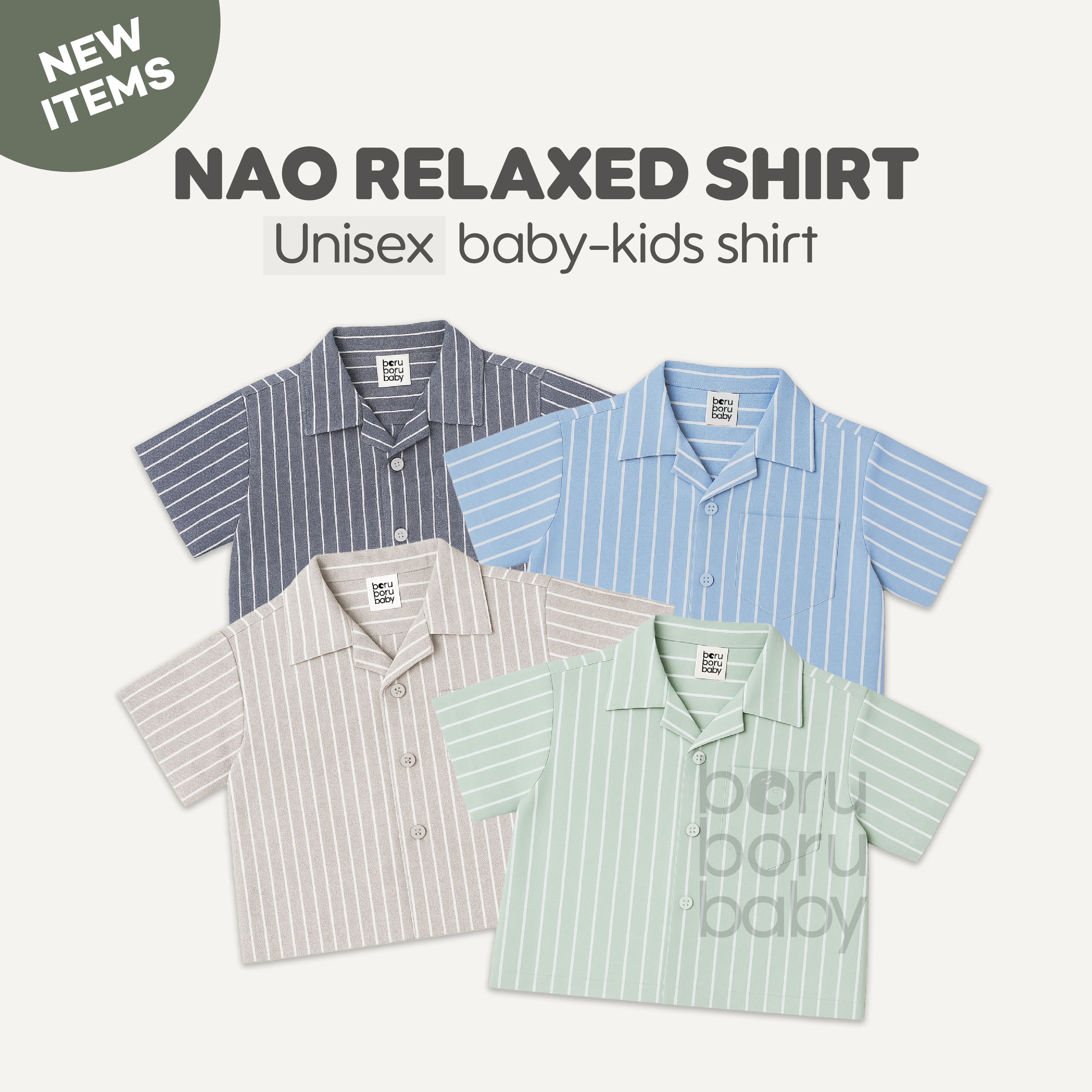 Nao Relaxed Shirt - Kemeja Bowling Bayi Unisex - Kemeja Relax Anak Unisex