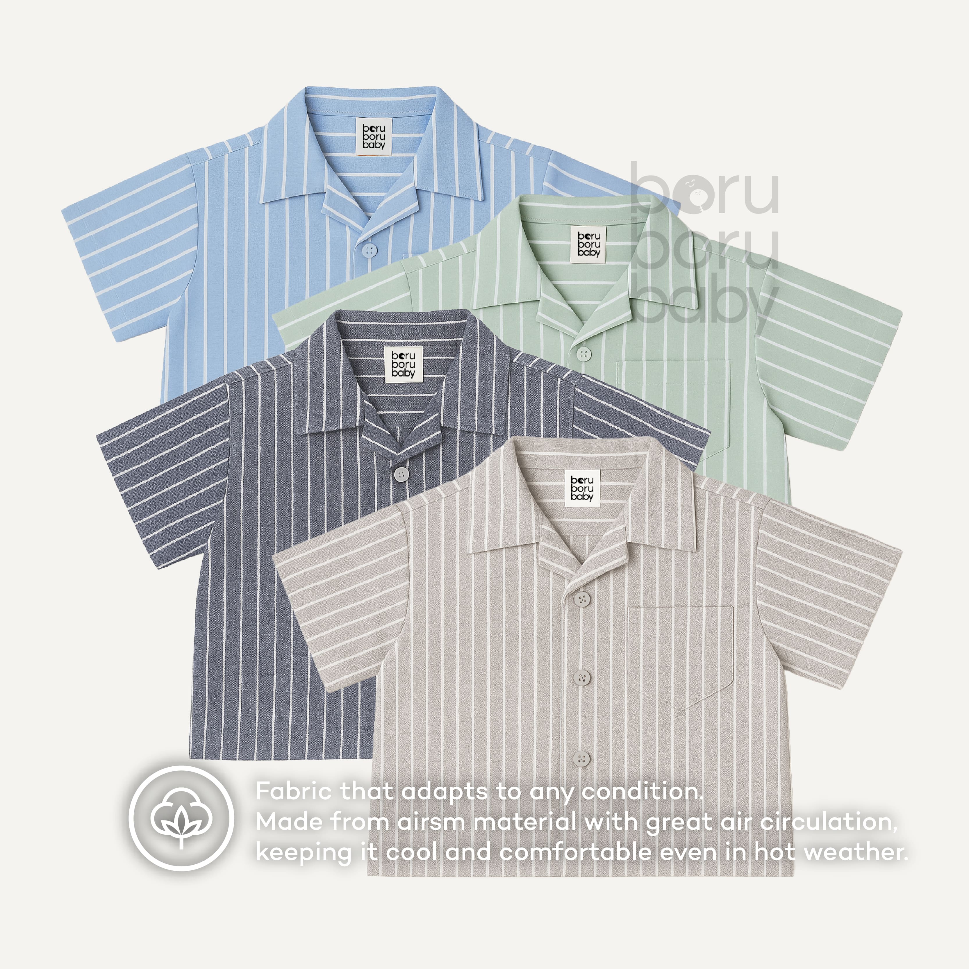 Nao Relaxed Shirt - Kemeja Bowling Bayi Unisex - Kemeja Relax Anak Unisex