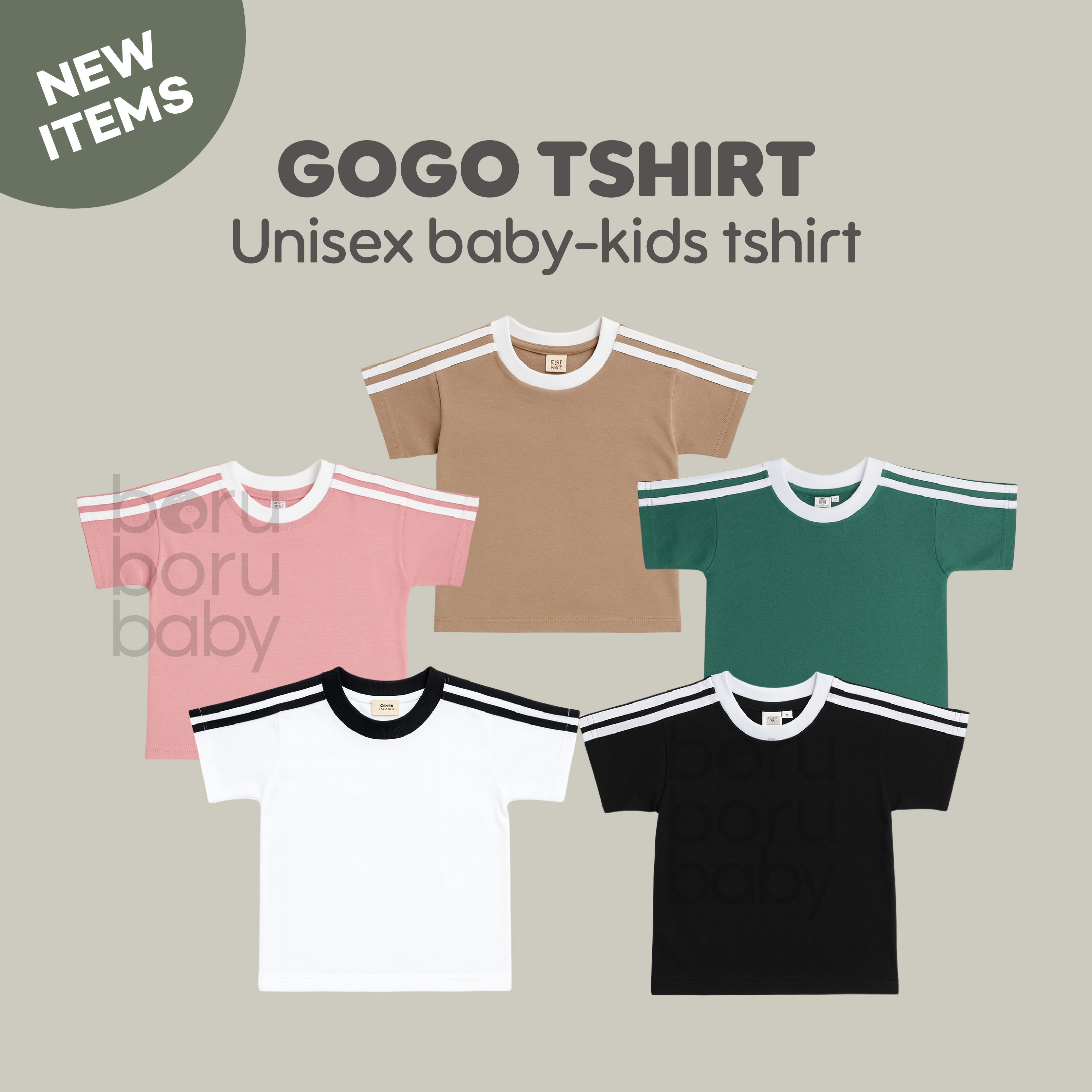 Gogo Tshirt - Kaos baby kids basic - Oversize Shirt bayi anak sport