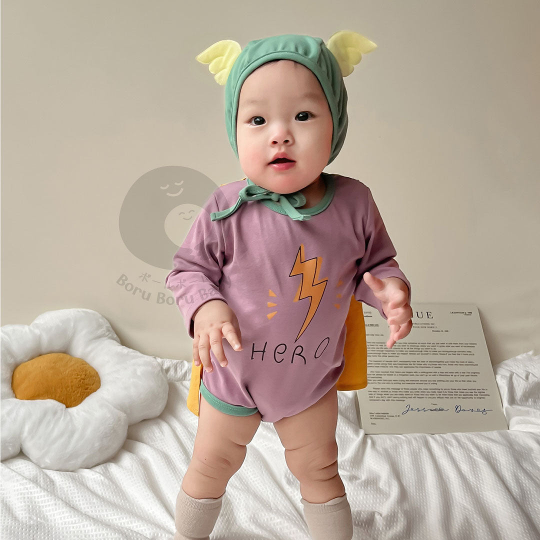 Super Hero Baby Romper UNISEX - Baju Bayi Model Pahlwanan - 3D Kostum Pahlawan Bayi