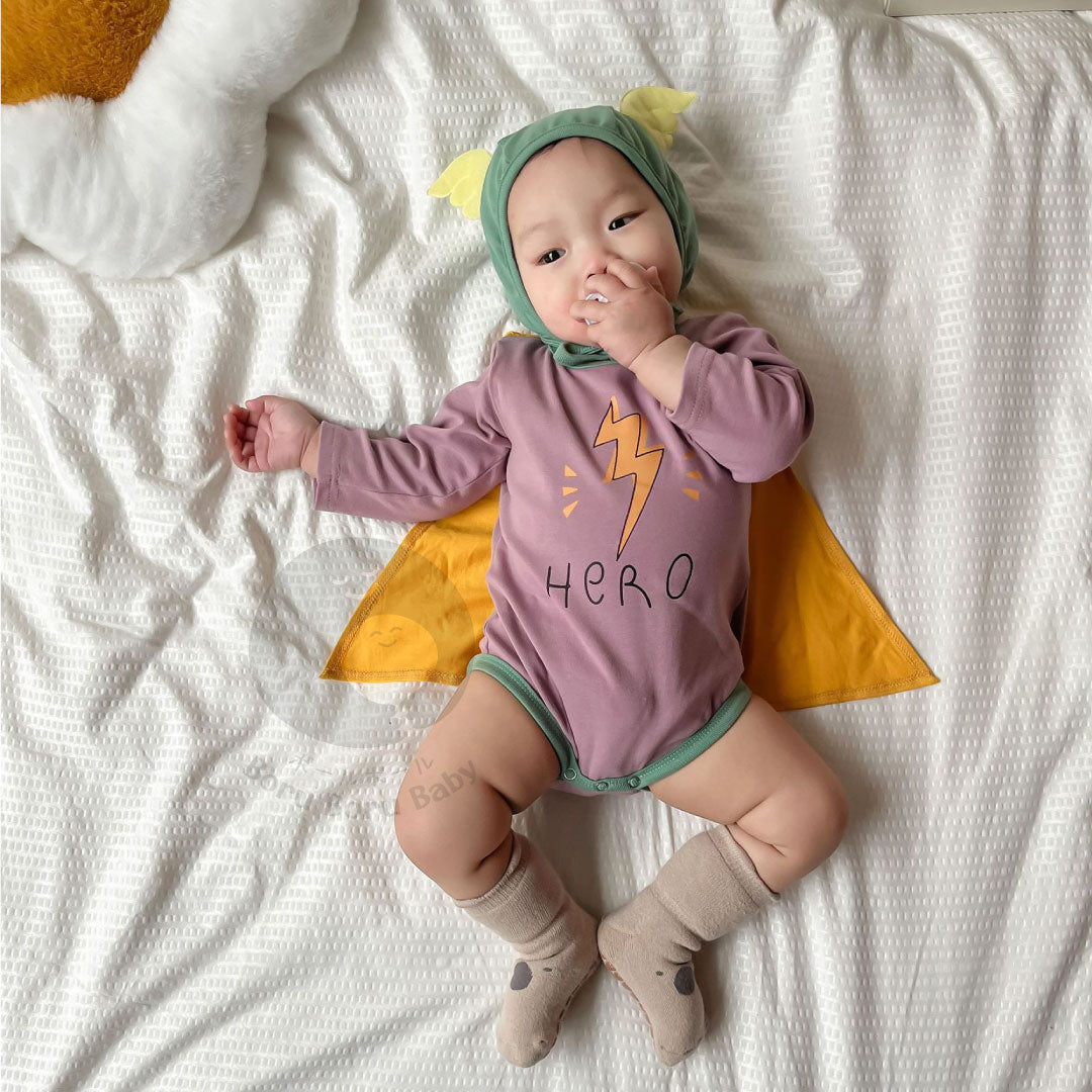 Super Hero Baby Romper UNISEX - Baju Bayi Model Pahlwanan - 3D Kostum Pahlawan Bayi