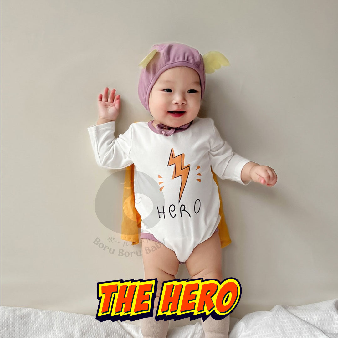 Super Hero Baby Romper UNISEX - Baju Bayi Model Pahlwanan - 3D Kostum Pahlawan Bayi