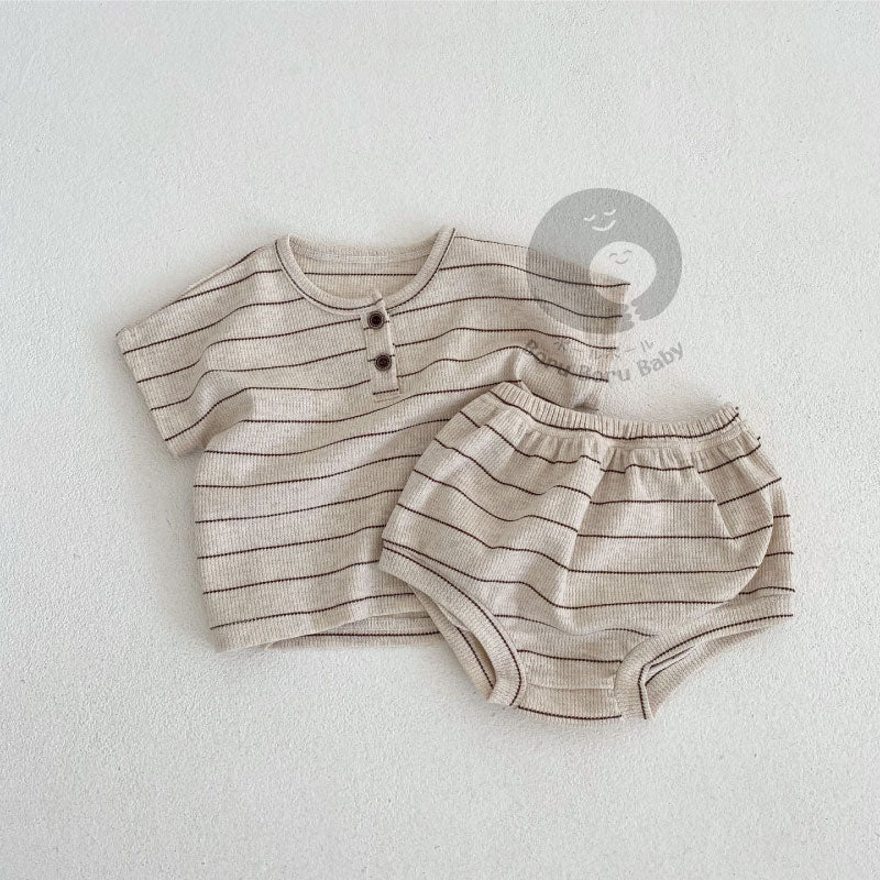 Saki Baby Summer Set UNISEX - Paket Baju Celana Setelan Bayi Musim Gugur