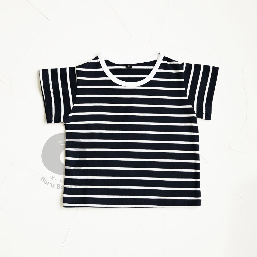 Baby Strip Shirt - Kaos Tangan Pendek Polos Stripe Bayi - Tshirt Short Sleeve Pattern Garis Mix Match