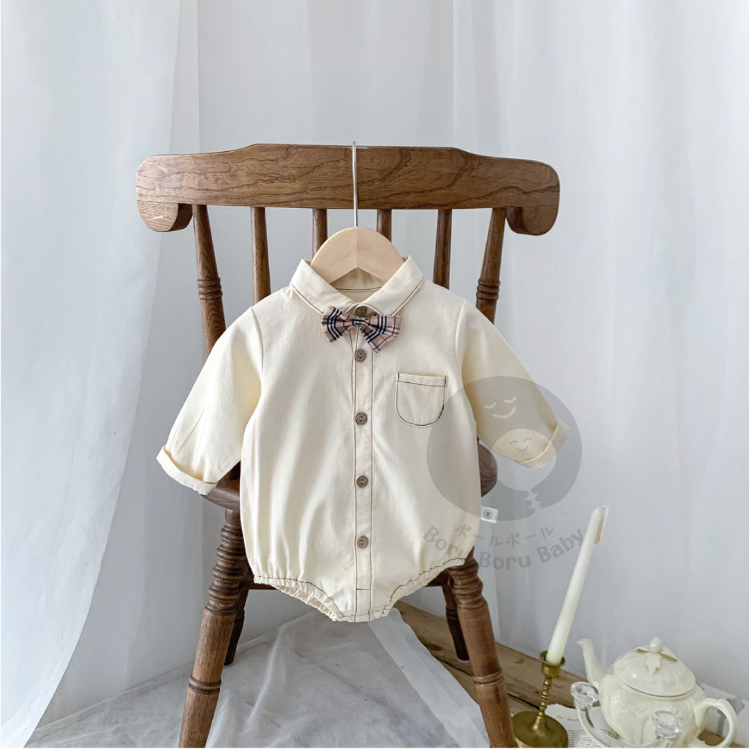 Kemeja Romper Jacob Shirt - Kemeja Dasi Bayi  - Kemeja Semi Kasual