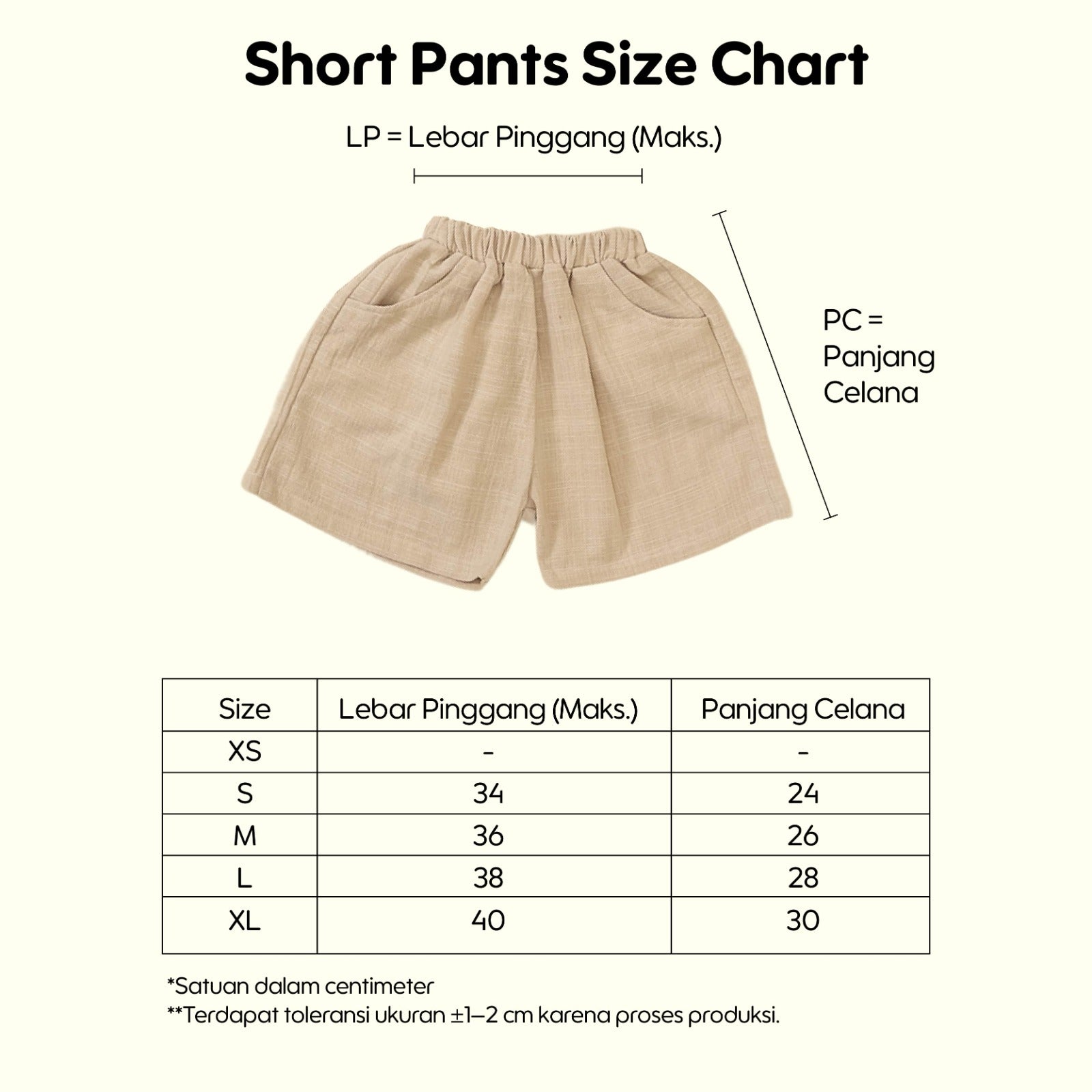 Baby Basic Linen Short Pants
