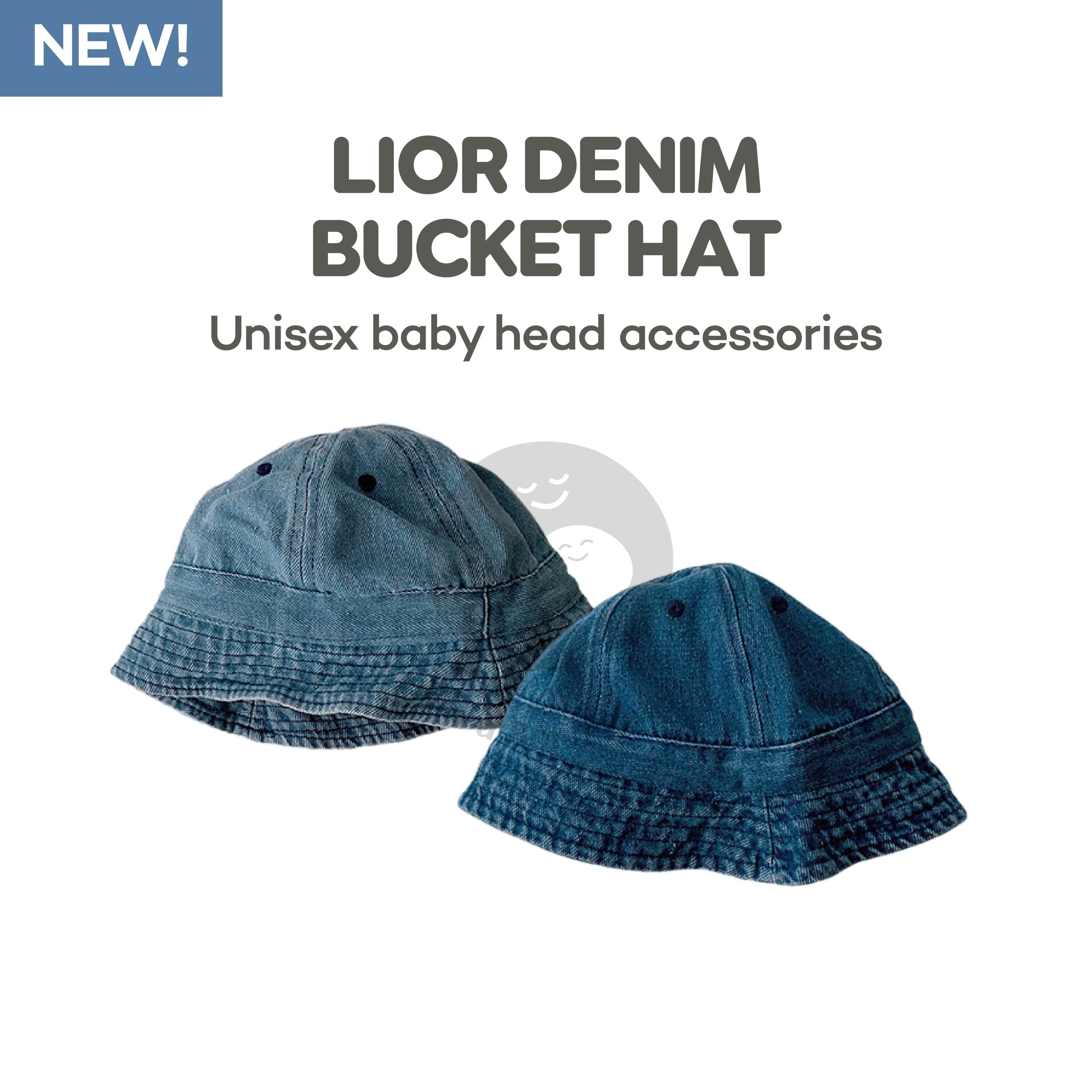 Topi denim bayi unisex - Lior Bucket Hat - Topi jeans outdoor anak