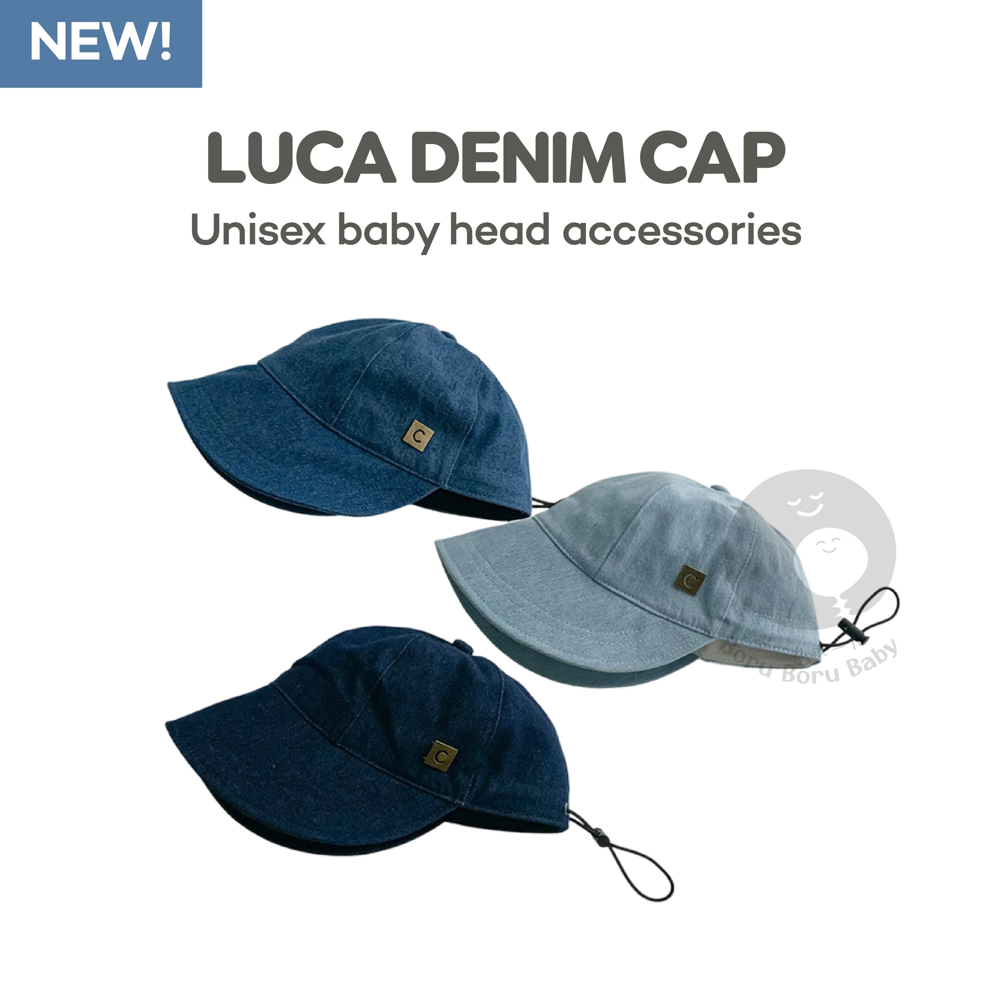 Topi denim bayi unisex - Luca Baseball Cap - Topi jeans outdoor anak