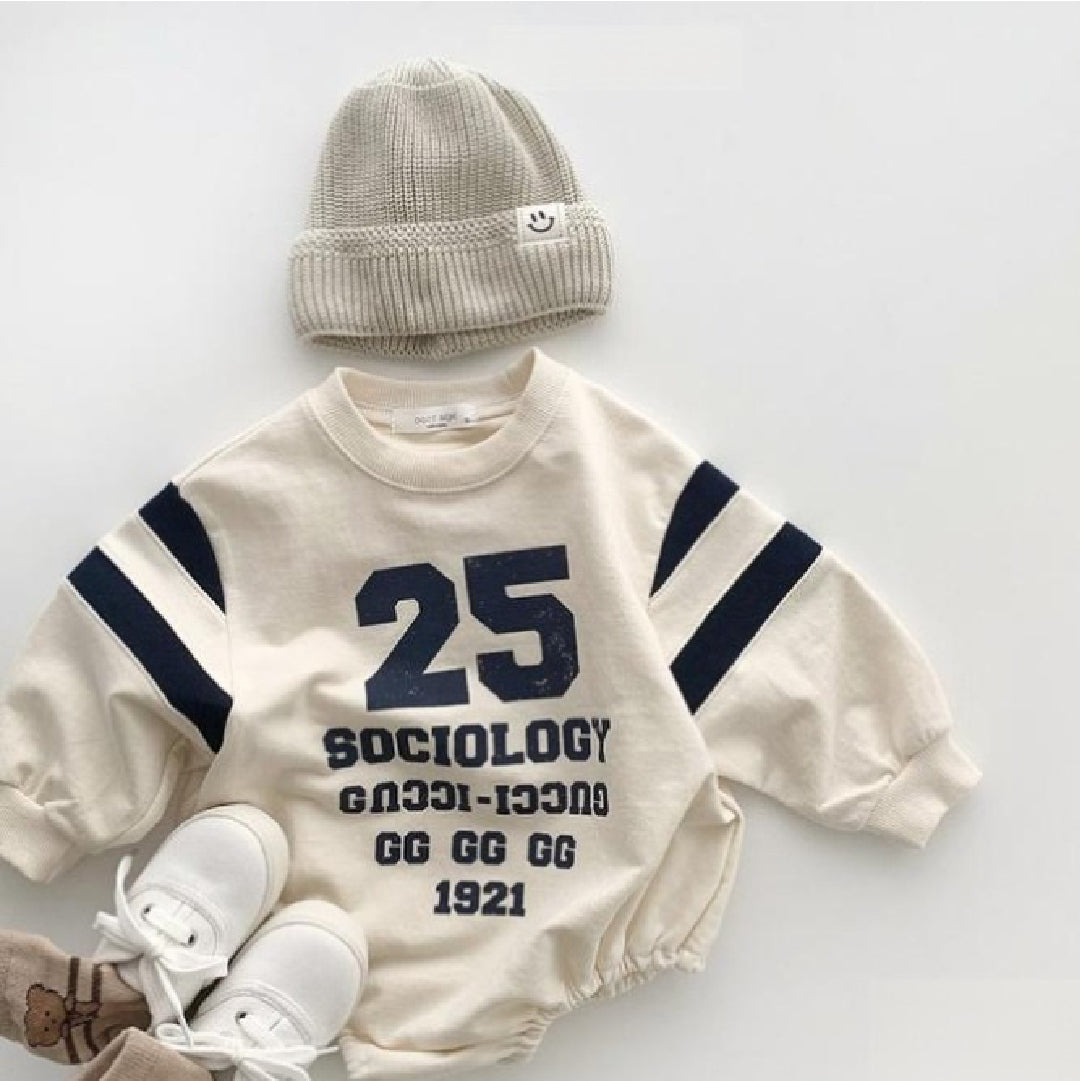 Baseball Sweater Romper - Sweater Bayi - Baju Baby Basic Streetwear