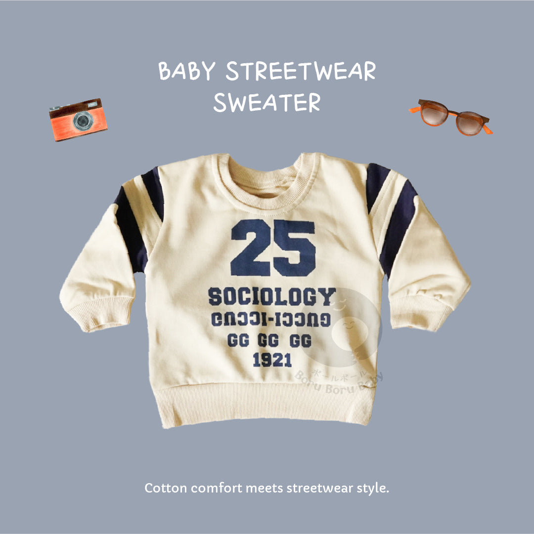 Baseball Sweater Romper - Sweater Bayi - Baju Baby Basic Streetwear