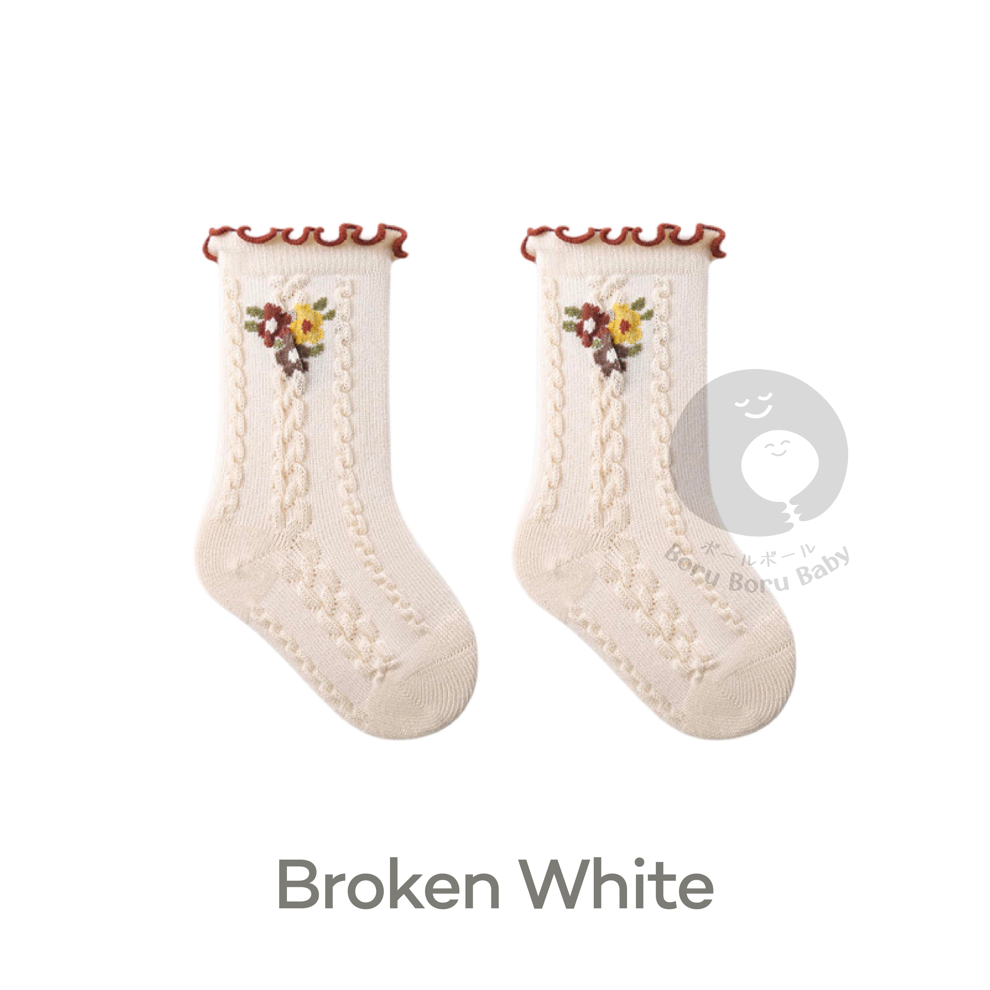 Nala Baby Socks - Kaos kaki motif bunga bayi perempuan - Baby Girl Socks