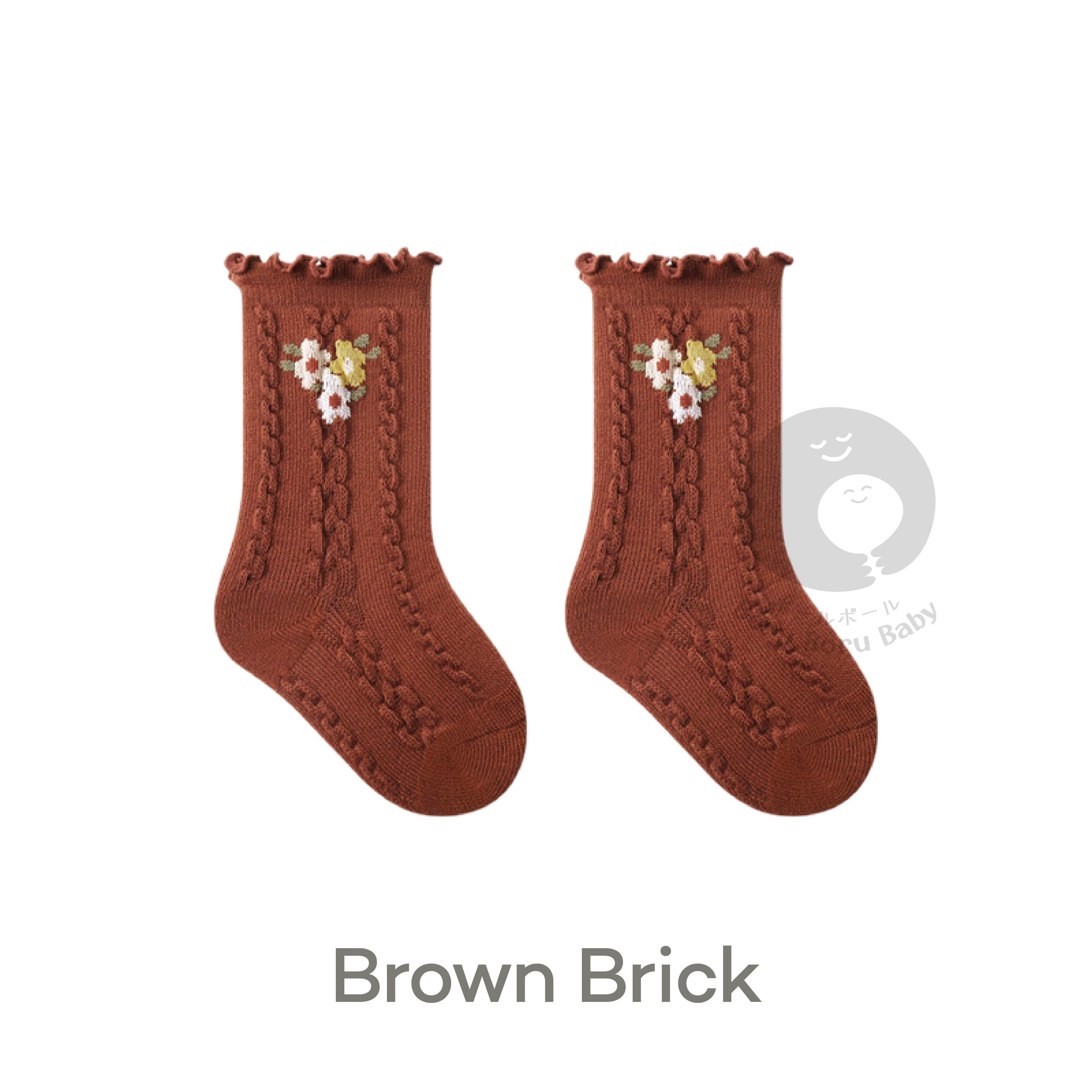 Nala Baby Socks - Kaos kaki motif bunga bayi perempuan - Baby Girl Socks
