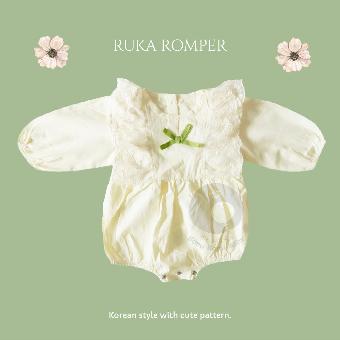 Ruka Romper - White Dress Bayi - Baju Anak Korean Style