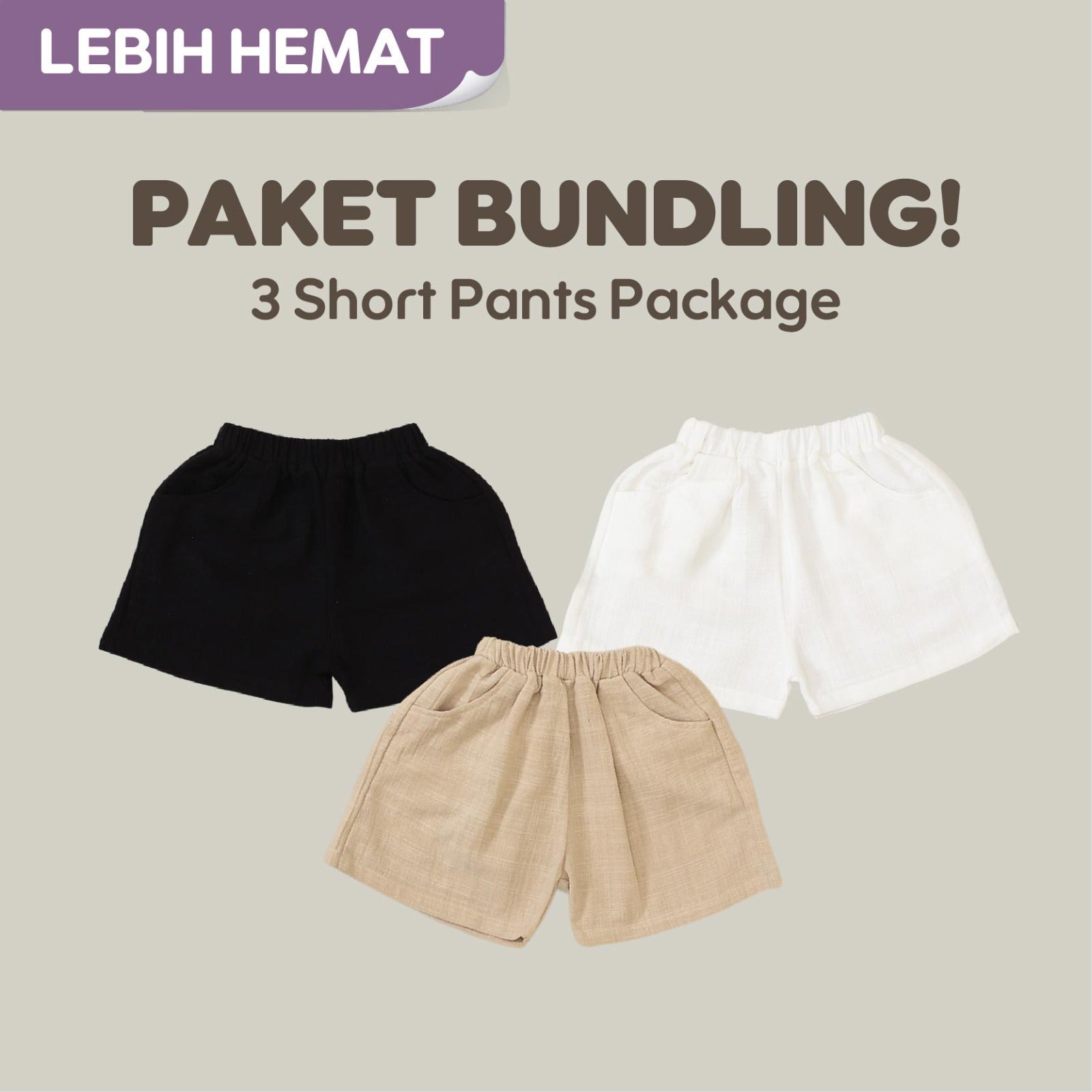 Paket Bundling - Bundling Baby Short Pants (3pcs) - Celana Anak - Celana Bayi