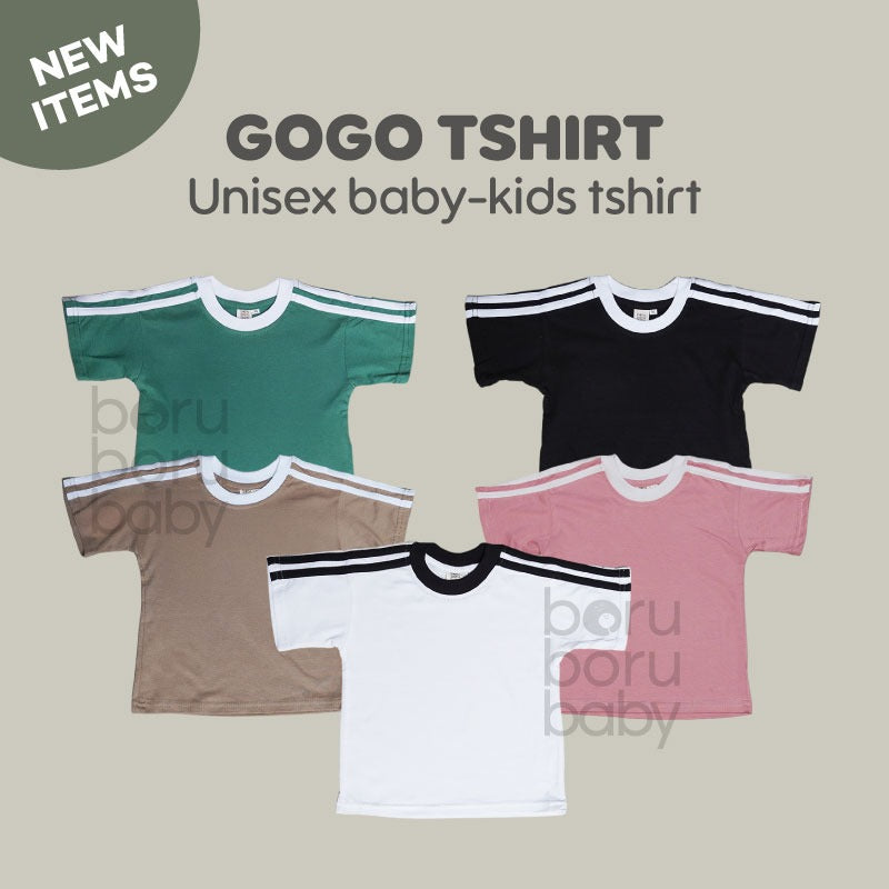 Gogo Tshirt - Kaos baby kids basic - Oversize Shirt bayi anak sport