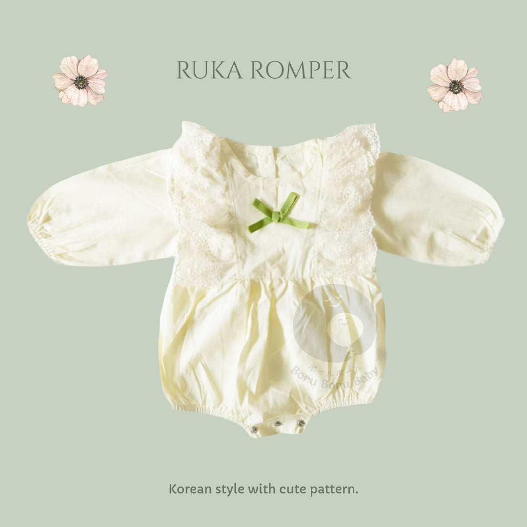 Ruka Romper - White Dress Bayi - Baju Anak Korean Style